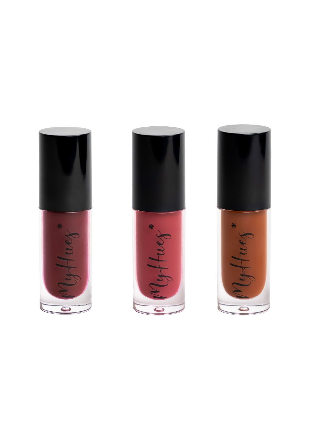 MyHues Set Of 3 Hyglow Liquid Lip Elixir With Jojoba Oil - 5 ml Each - Noor-Yana-Amya