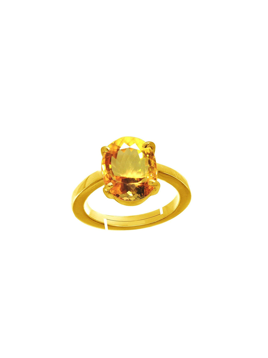 RRVGEM Unheated Untreated 9.25 Ratti Oval Citrine Ring