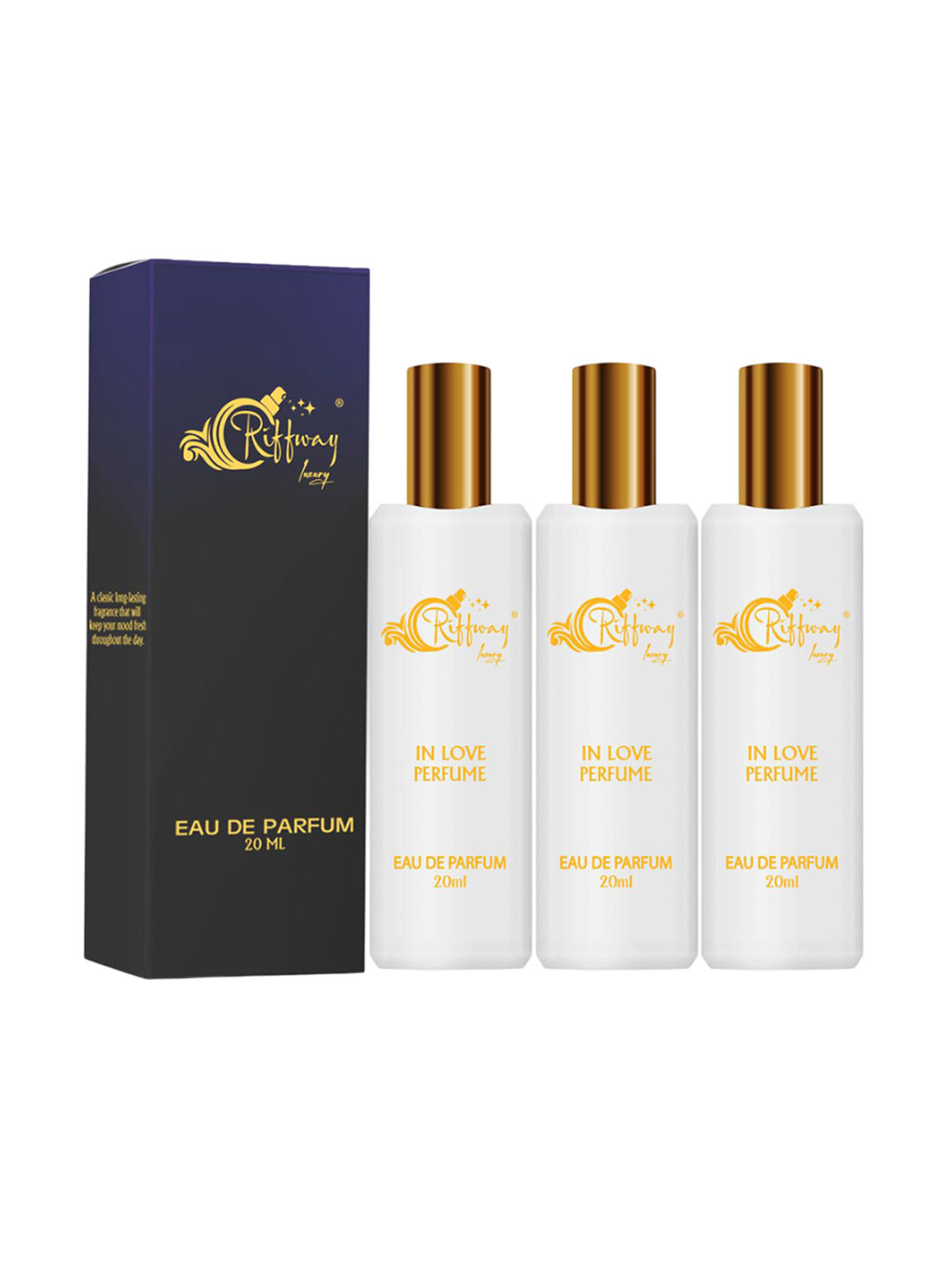 riffway Set Of 3 Inlove Long Lasting Eau De Parfum- 20 ml Each