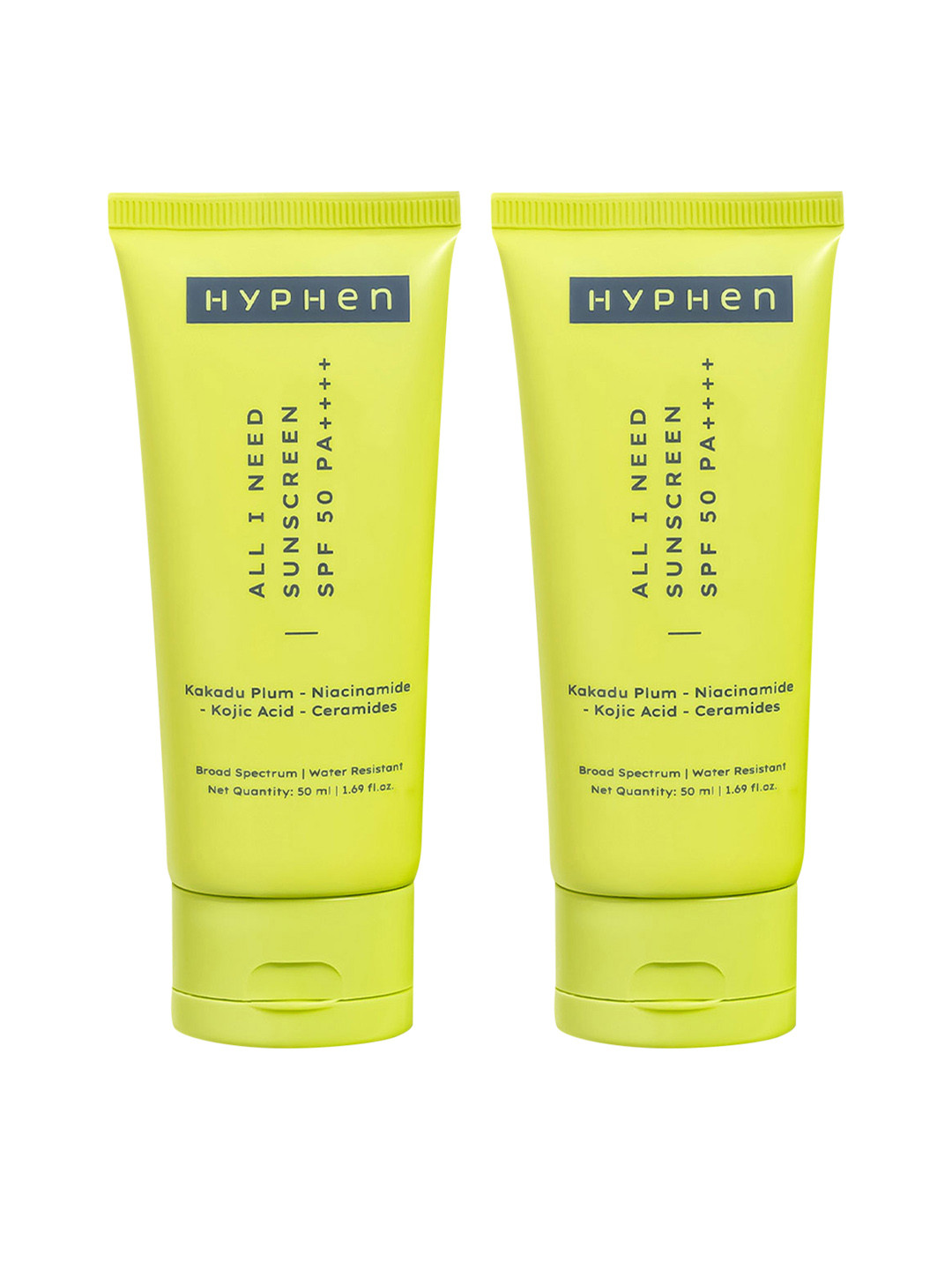 Hyphen Set of 2 All I Need Sunscreen SPF50 with Ceramide for Moisturizing - 50 ml each