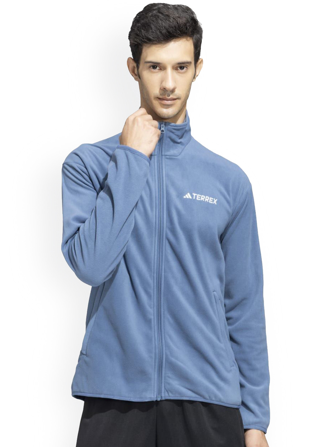 ADIDAS MT ESS FZ FL Typography Printed Sporty Jacket