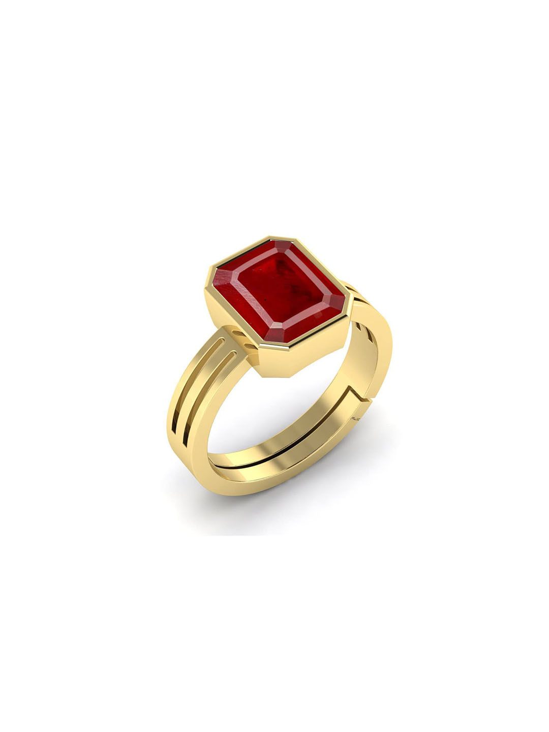 RRVGEM 7.00 Ratti A+ Quality Ruby Gemstone Adjustable Ring