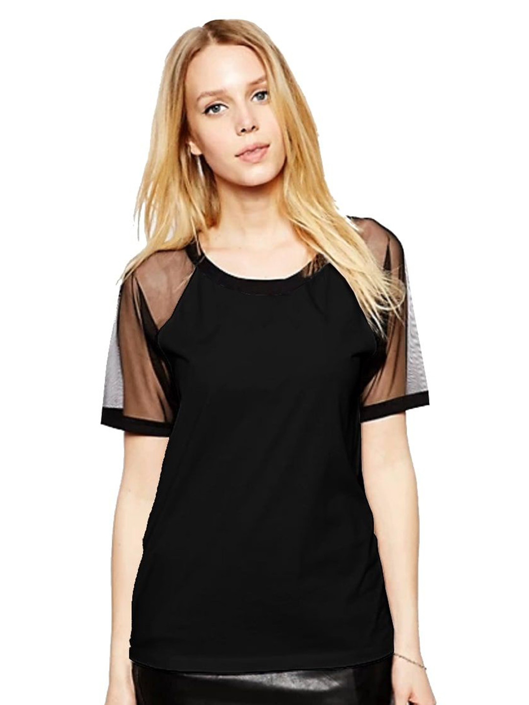 FABRICORN Women Solid Round Neck Top