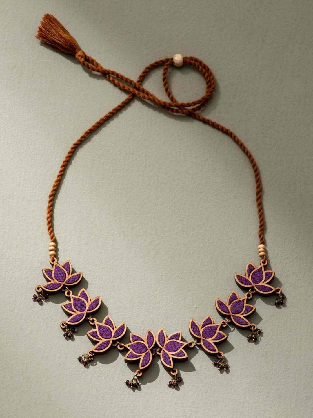 WHE Brass Lotus Necklace and Chains