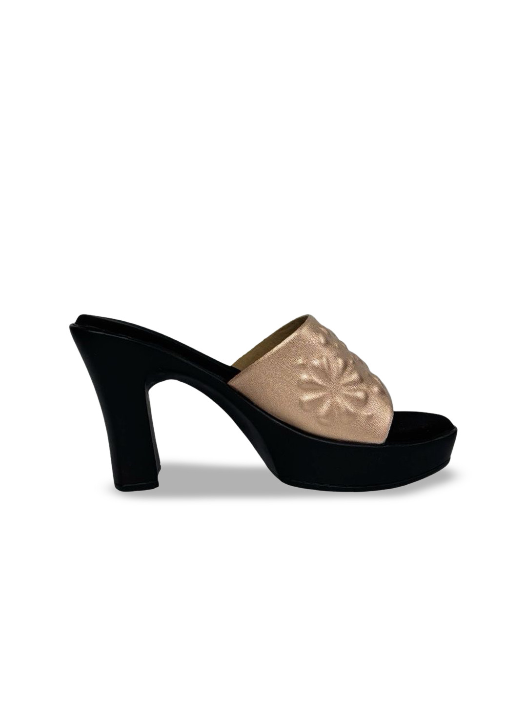 Lamir Design Textured PU Platform Sandals with Laser Cuts