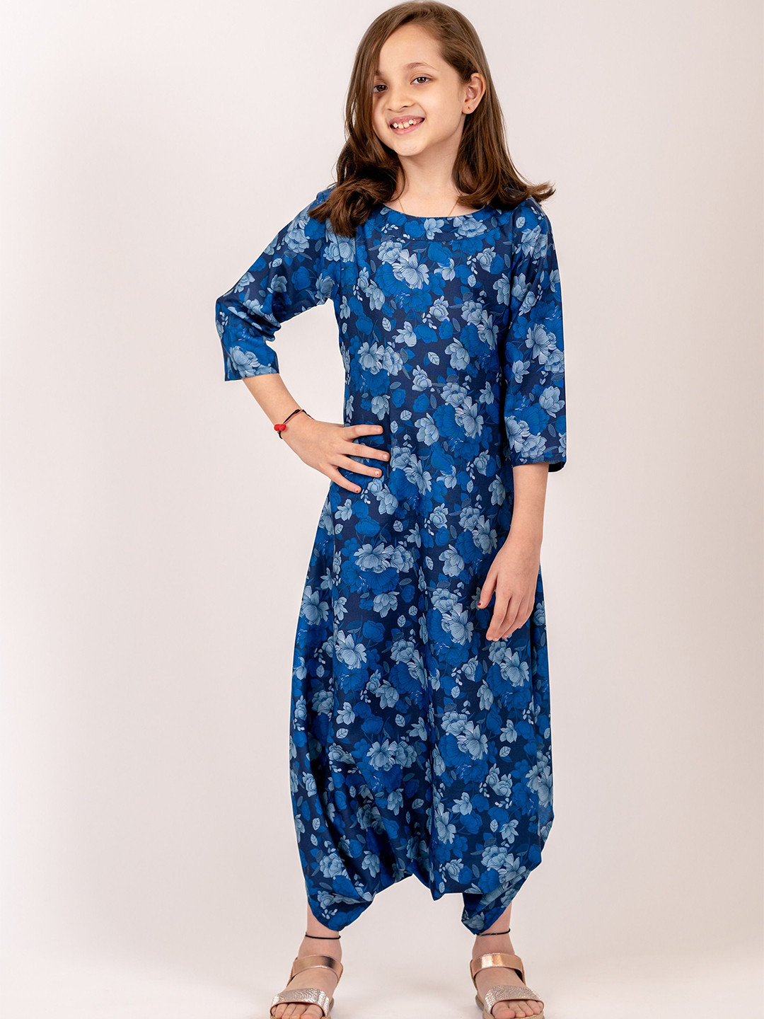 Pasha Girls Midnight Blue Dhoti Jumpsuit