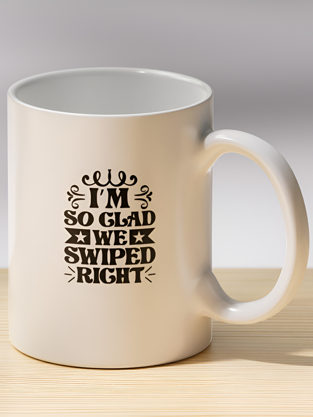 Gift4You Fine Multicoloured Typography Ceramic Microwave Safe Cup-325ml