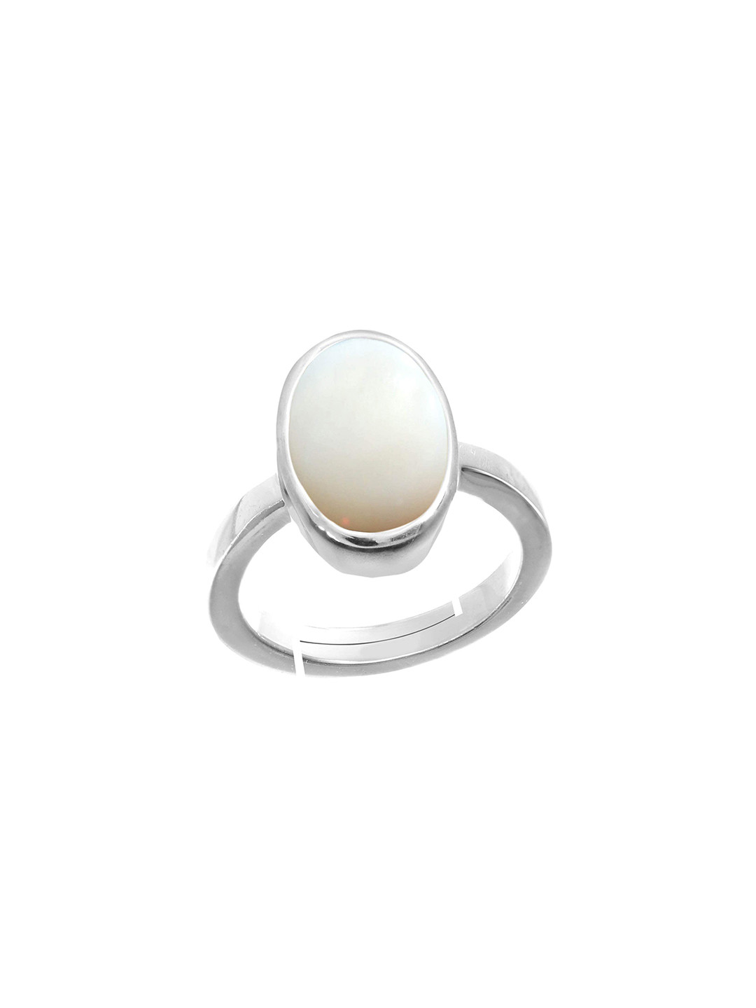 RRVGEM Men 12.25 KT Opal Stone Asthadhatu Free Size Ring