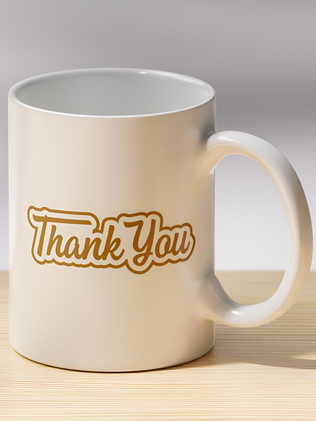 Gift4You Fluted White Typography Ceramic Microwave Safe Cup-350ml