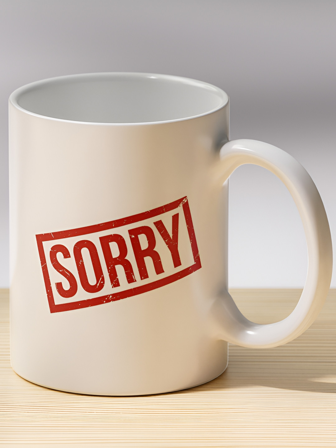 Gift4You Valentine 3d White Typography Ceramic Handmade Cup-330ml