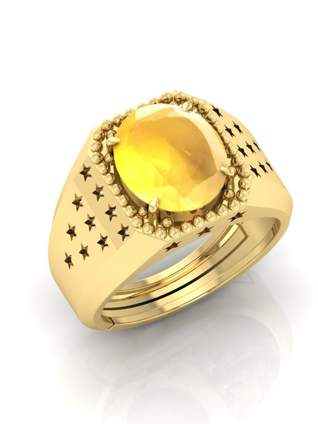 RRVGEM Yellow Sapphire 8.00 KT Finger Ring