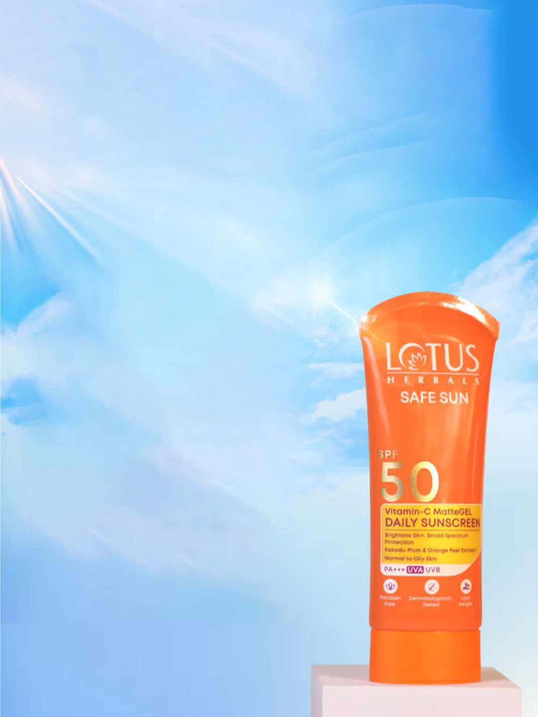 Lotus Herbals Safe Sun SPF 50 Vitamin C Matte Gel Sunscreen - 50 g