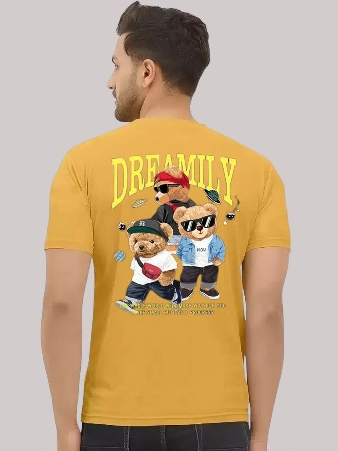 Kushi Flyer Graphic Printed Round Neck Short Sleeves T-shirt