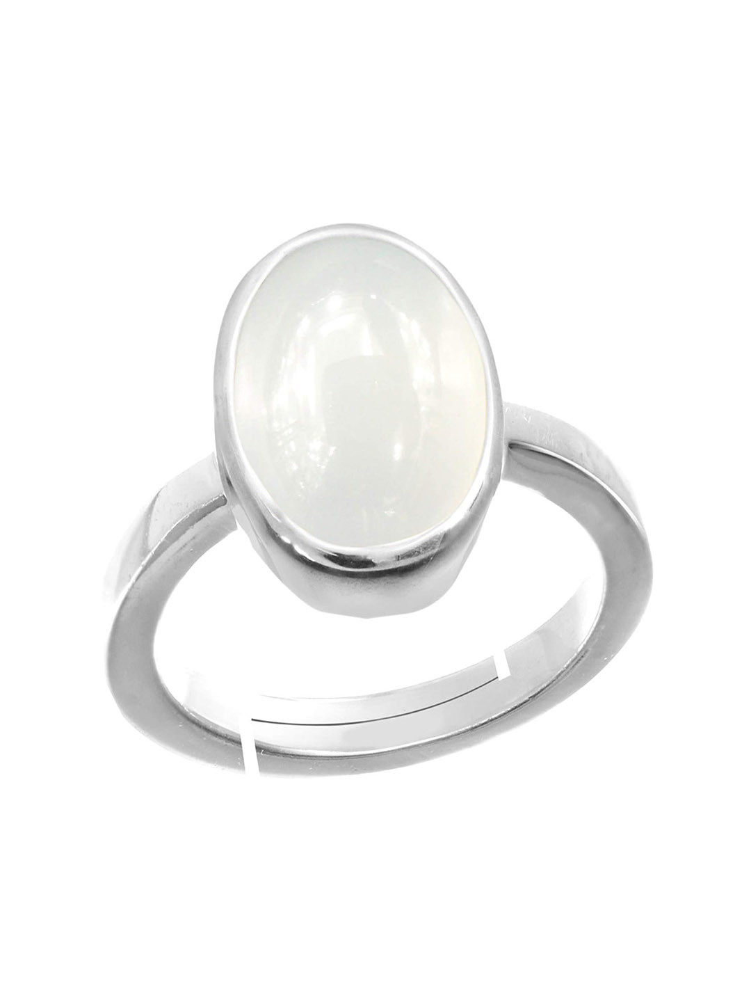 RRVGEM 5.50 Ratti Unheated Rainbow MoonSilver Plated Ring