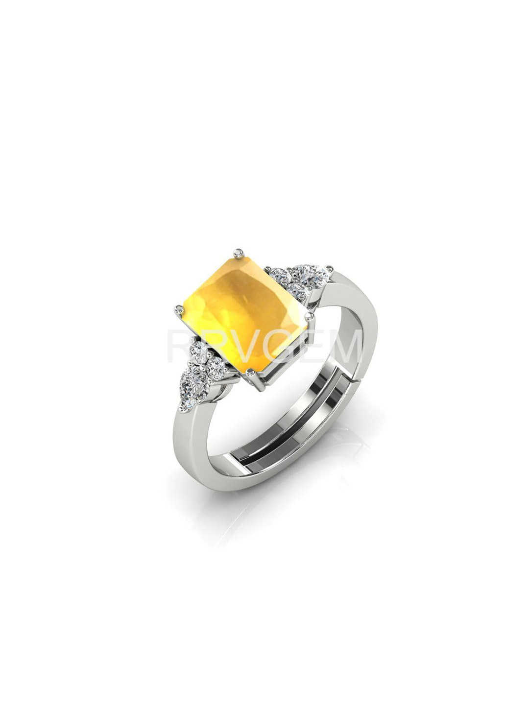 RRVGEM 10.70 KT Unheated Untreated 11.25 Ratti Yellow Sapphire Ring
