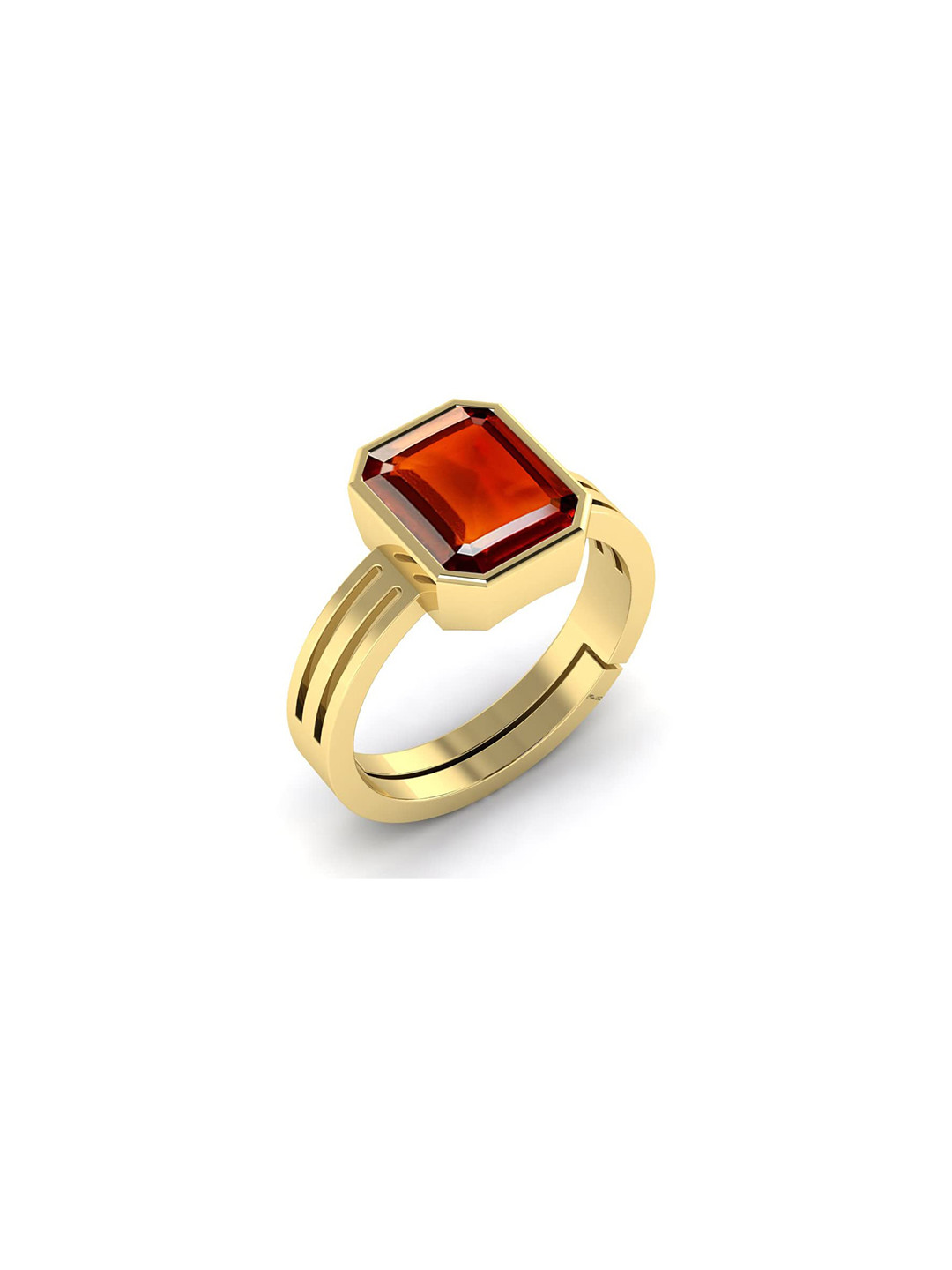 RRVGEM Gomed Gemstone Ring Pukhraj