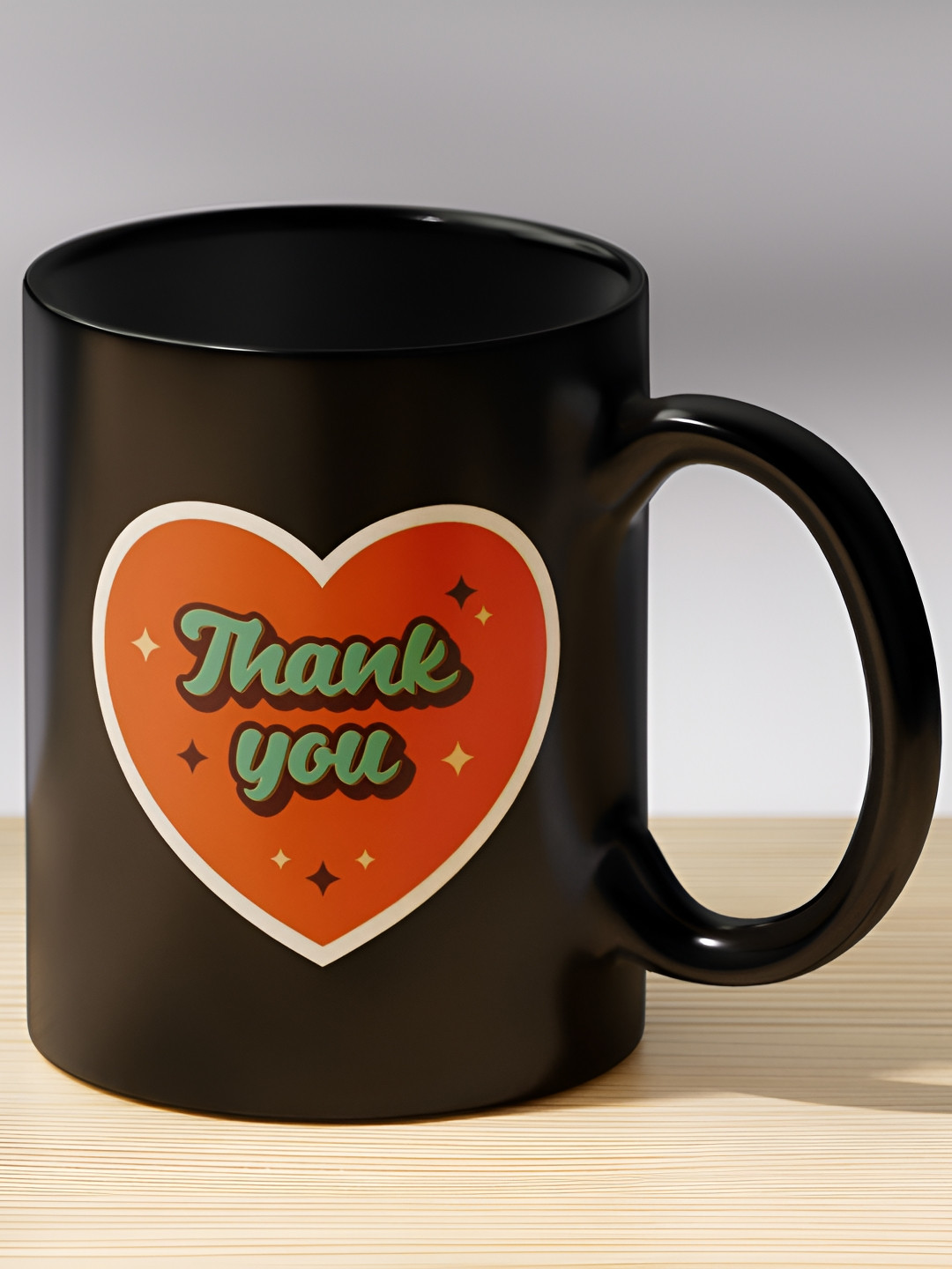 Gift4You Collapsible Black Typography Ceramic Handmade Cup-350ml