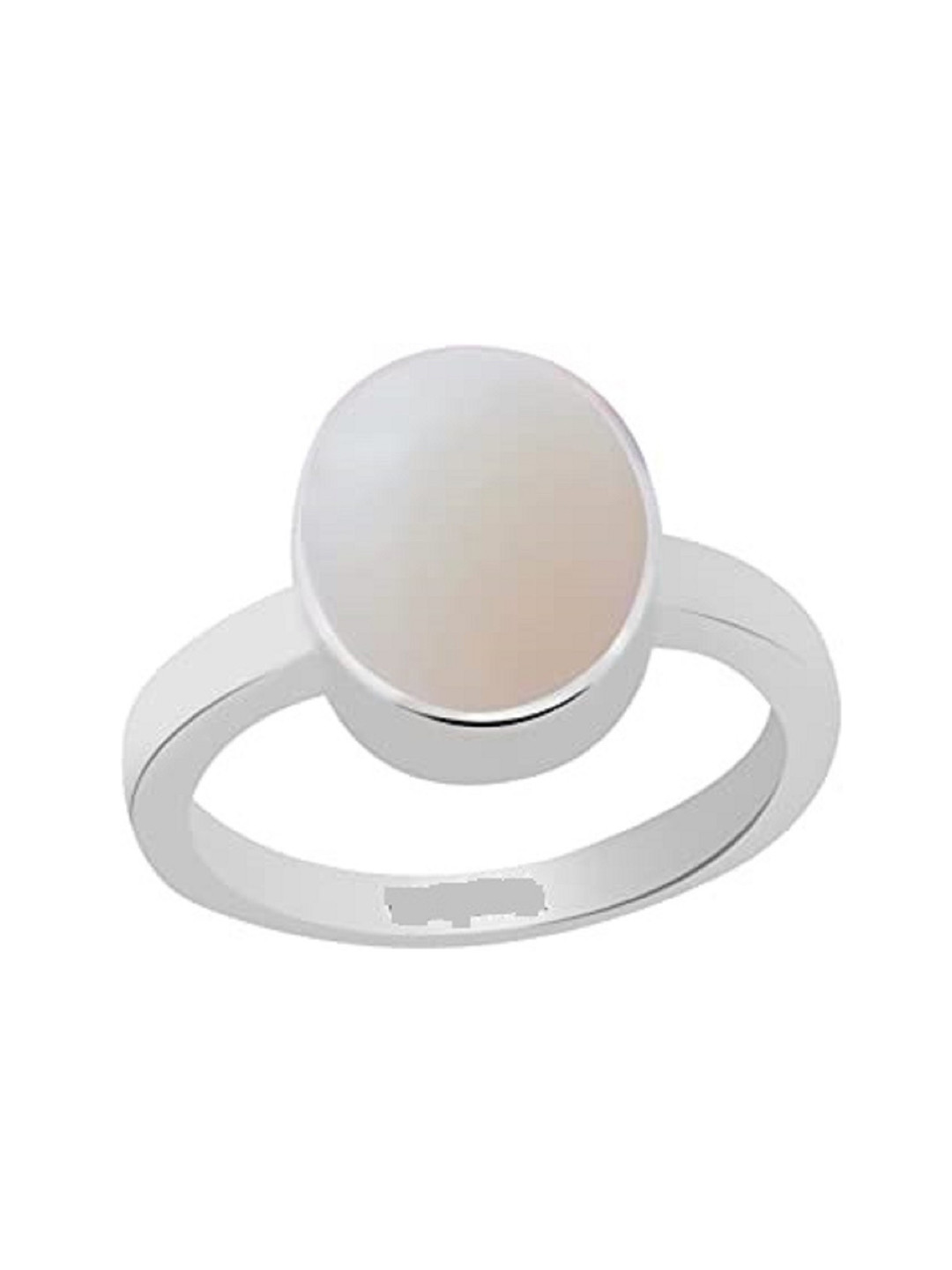 Sidharth Gems 7.25 Ratti Opal Silver Plated Adjustable Ring