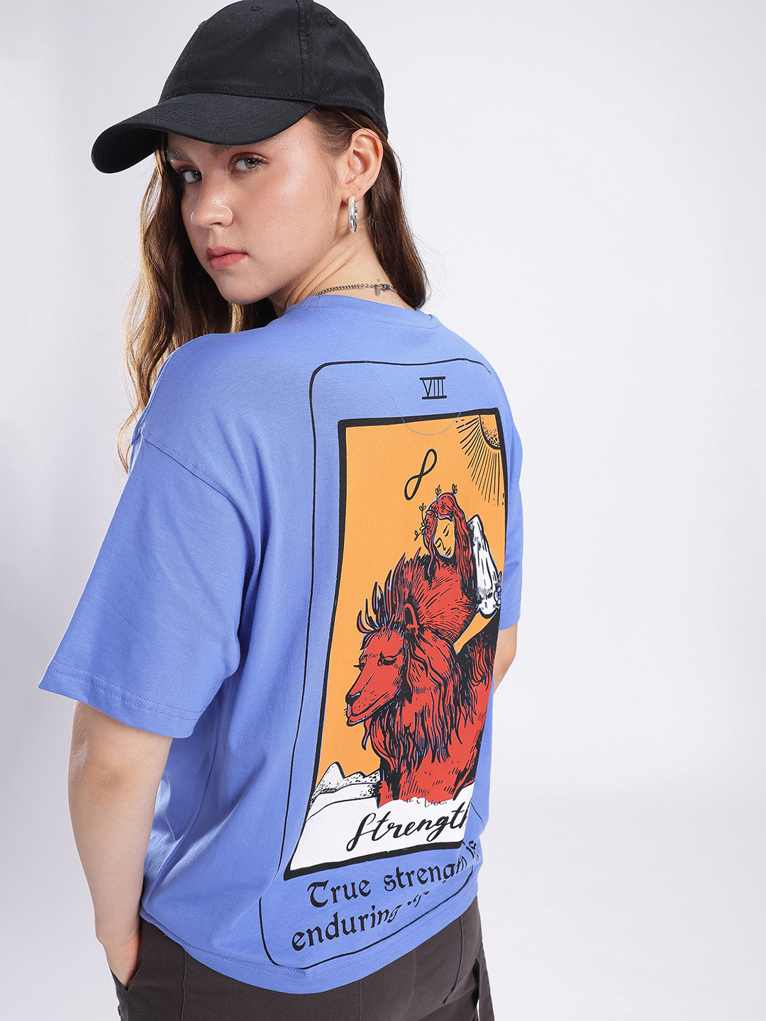 glitchez Casual Graphic Printed Oversized T-shirt