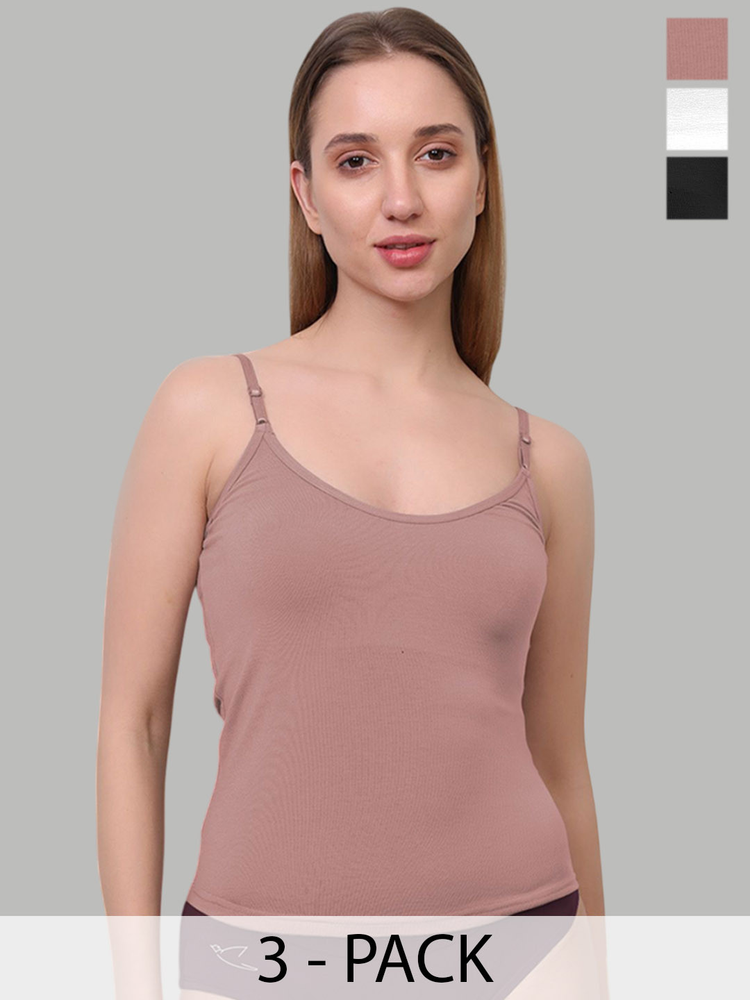 FREECULTR Women Pack Of 3 Micromodal Basic Camisoles