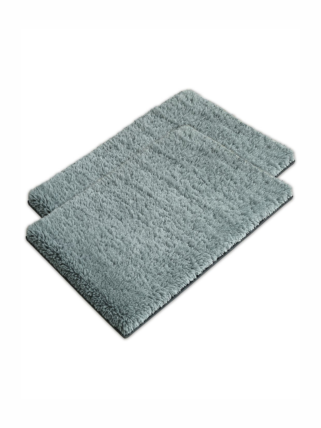 Aura Grey 2 Pieces Microfiber Ultra Absorbent Bath Mat