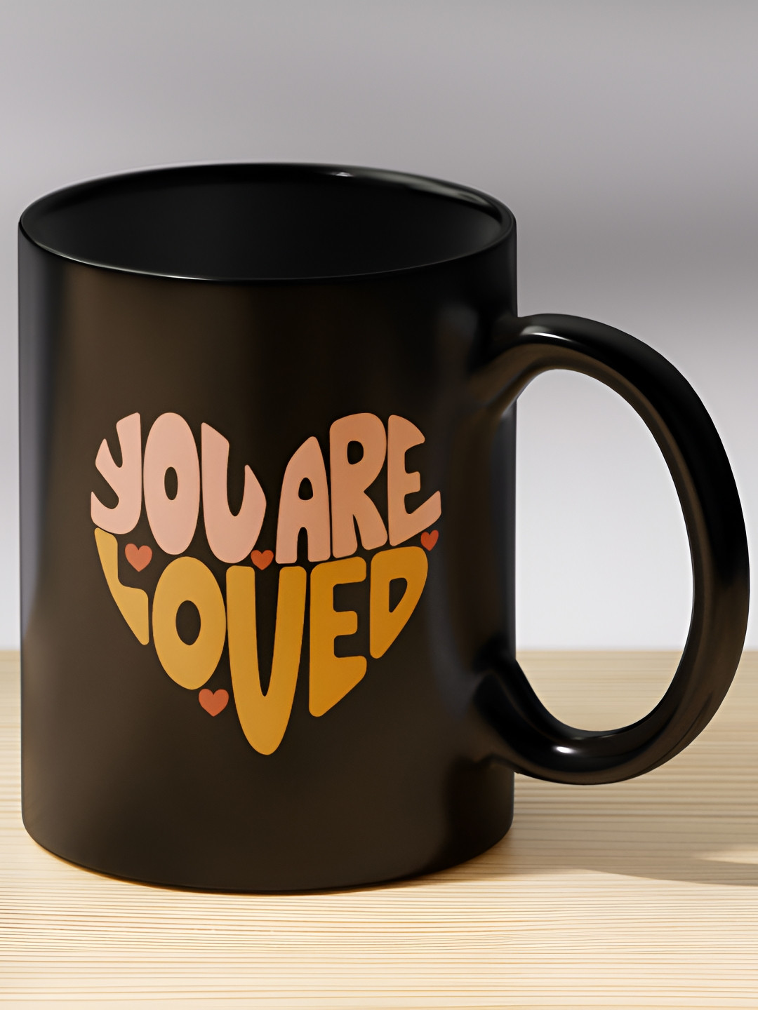 Gift4You Marble Black Typography Ceramic Microwave Safe Mug-325ml