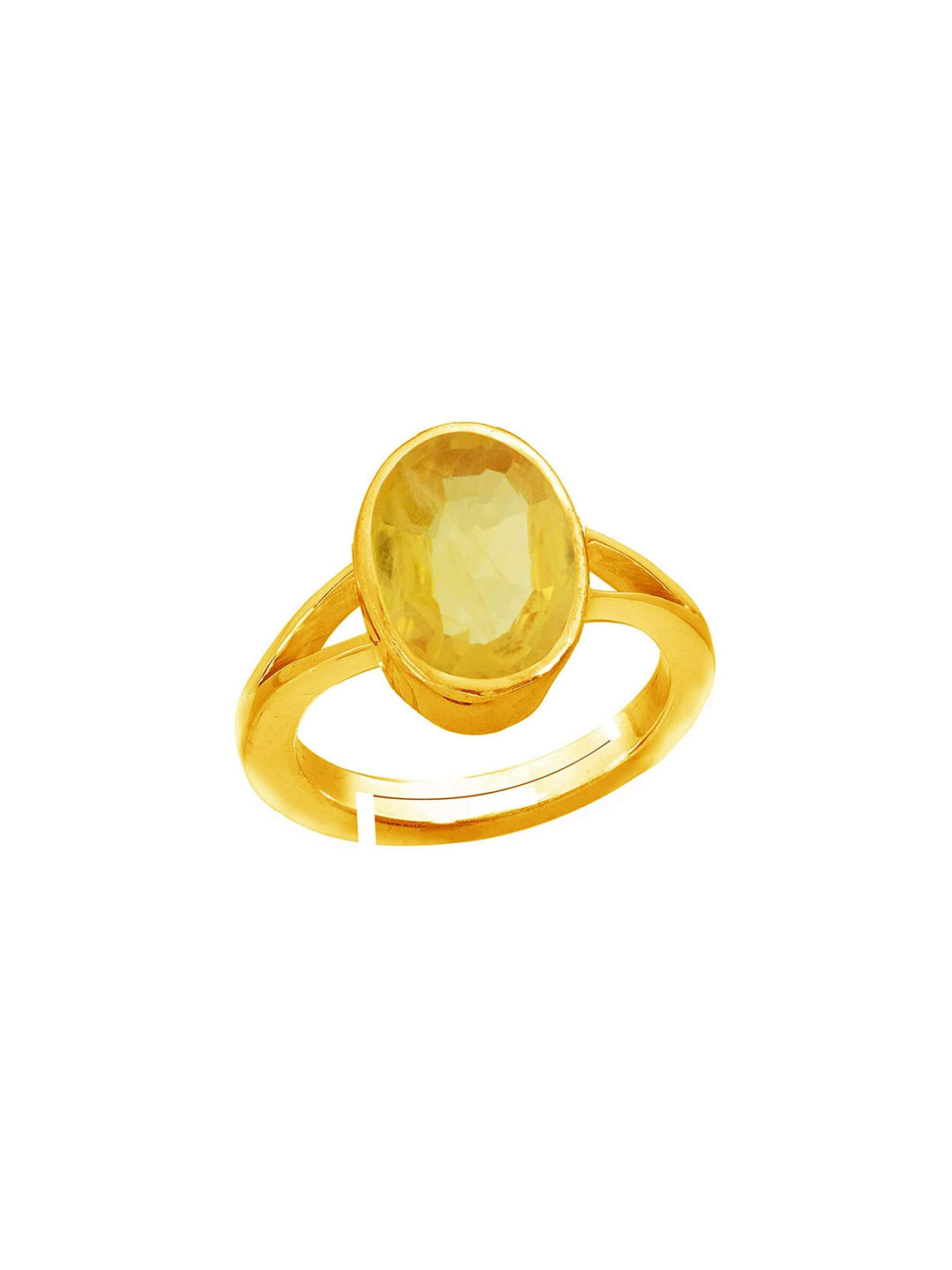 RRVGEM Synthetic Yellow Sapphire Finger Ring