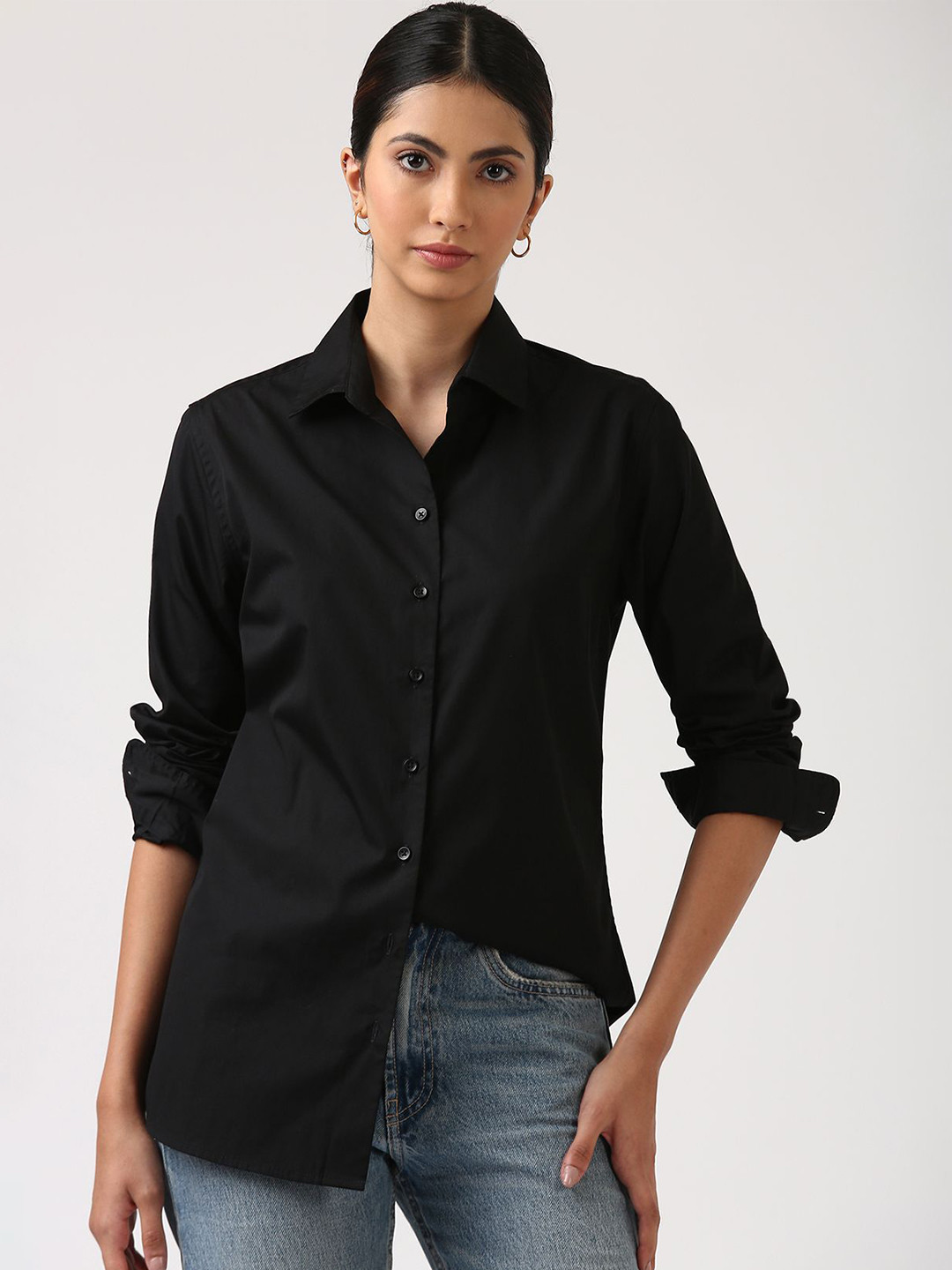 Jolene.club Classic Fit Without Box Pleat Cotton Formal Shirt