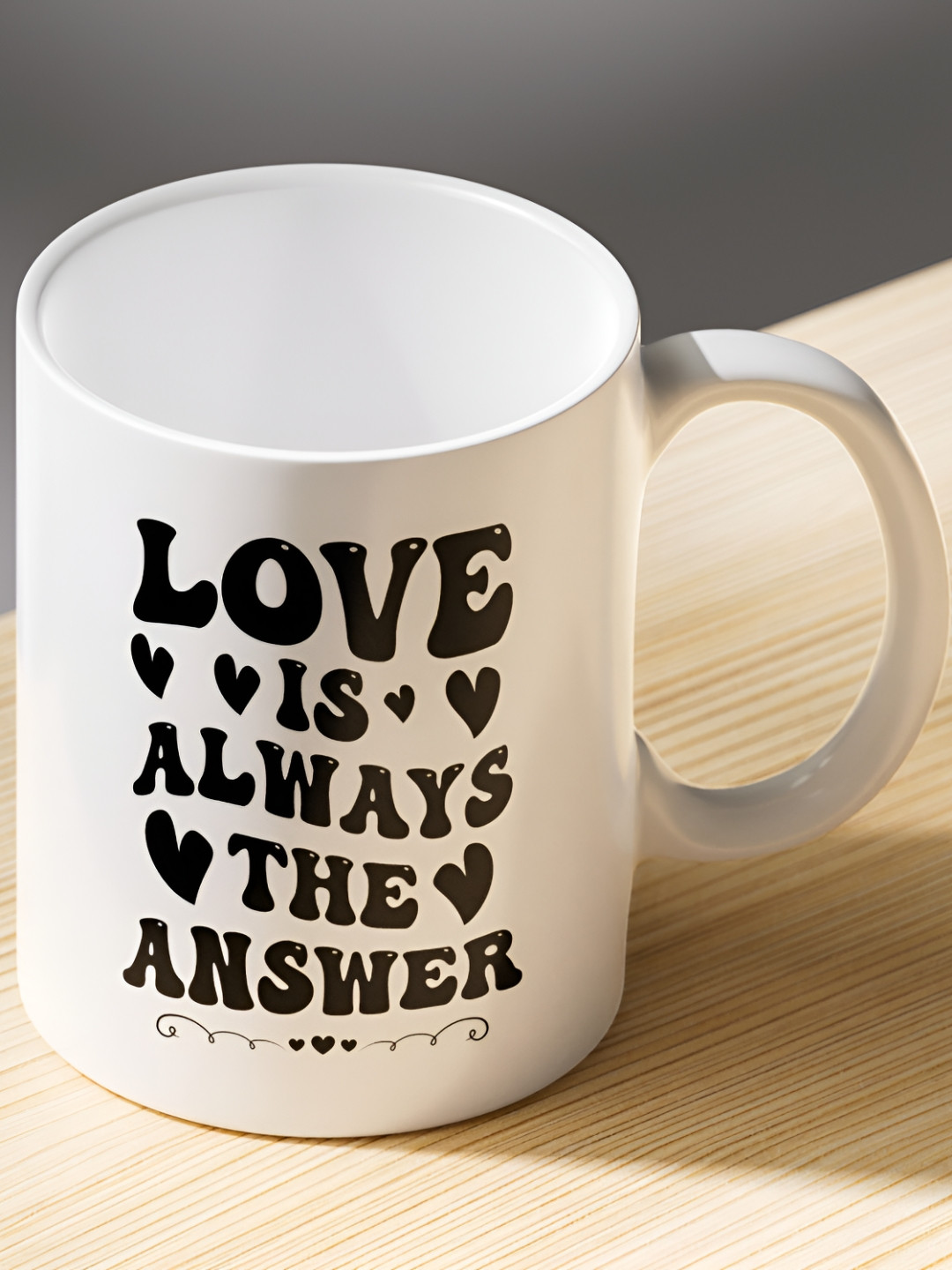 Gift4You Curl Sunset Multicoloured Typography Ceramic Handmade Cup-330ml