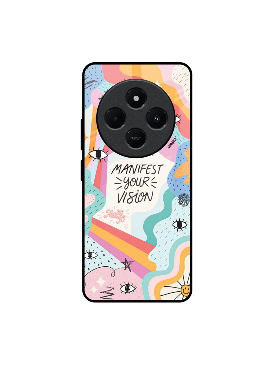 QRIOH Vision Manifest Printed Redmi 14C 5G Impact Resistant Back Case