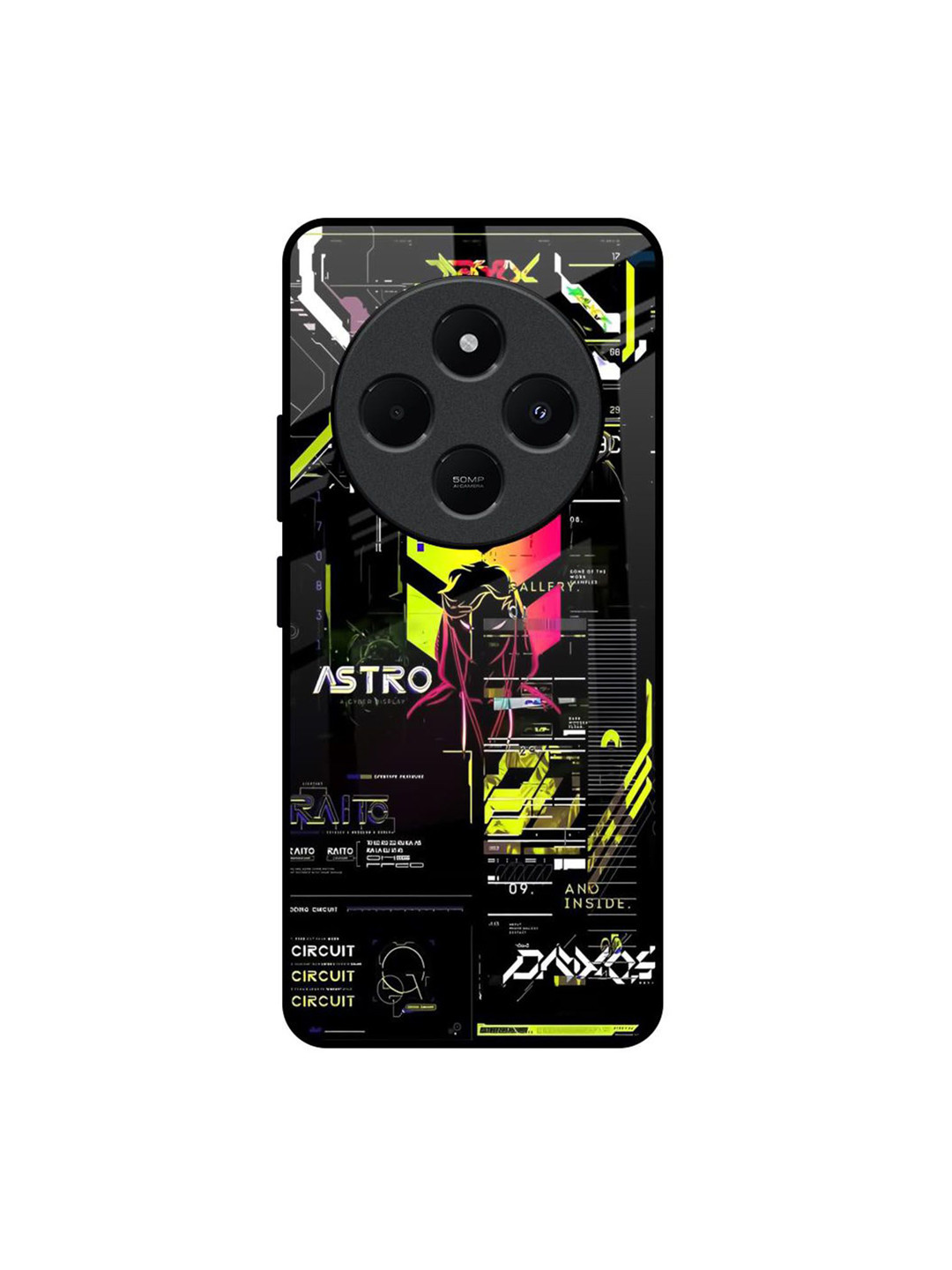 QRIOH Astro Glitch Printed Redmi 14C 5G Impact Resistant Back Case