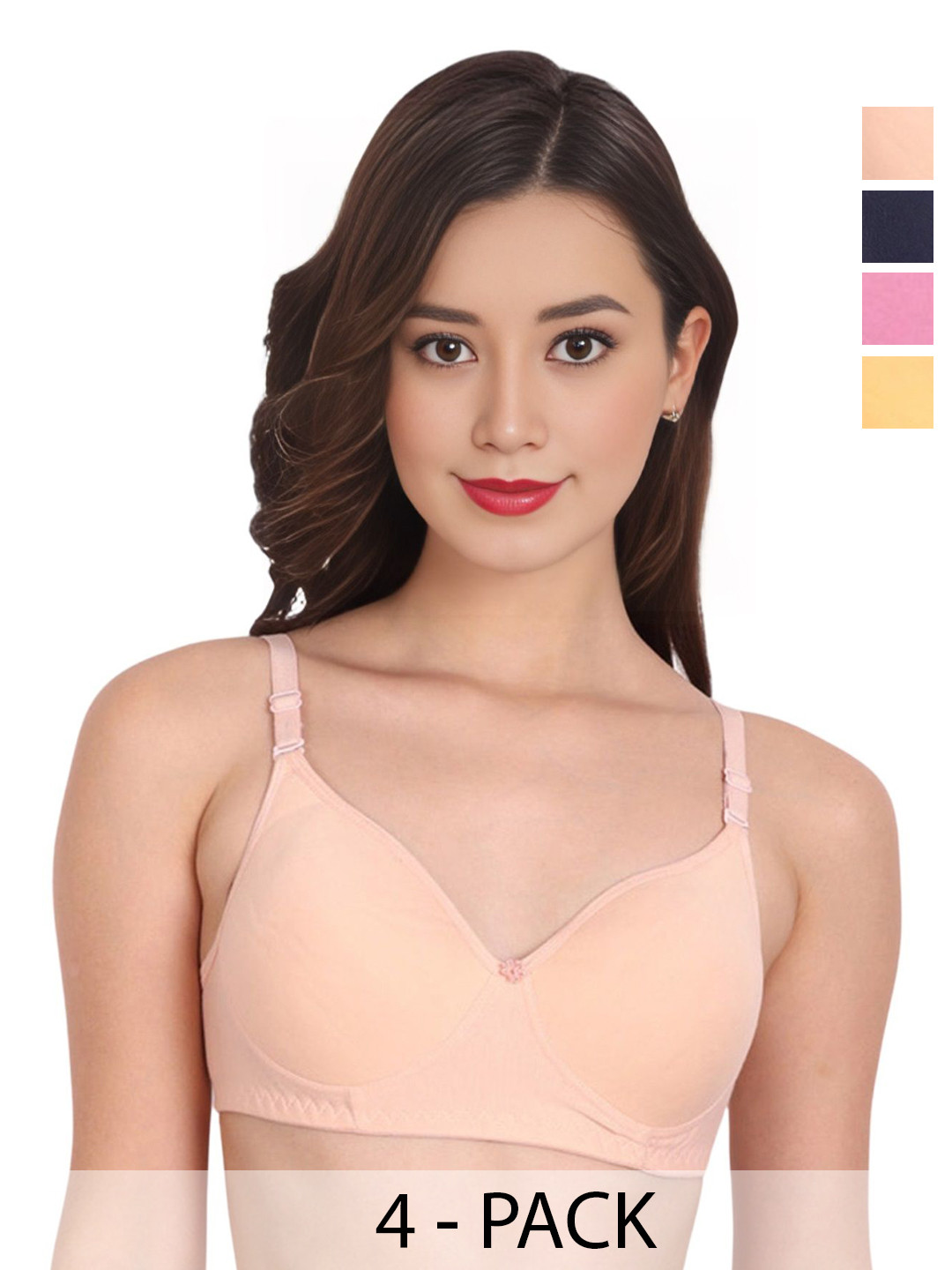 Liigne Pack Of 4 Full Coverage Bra
