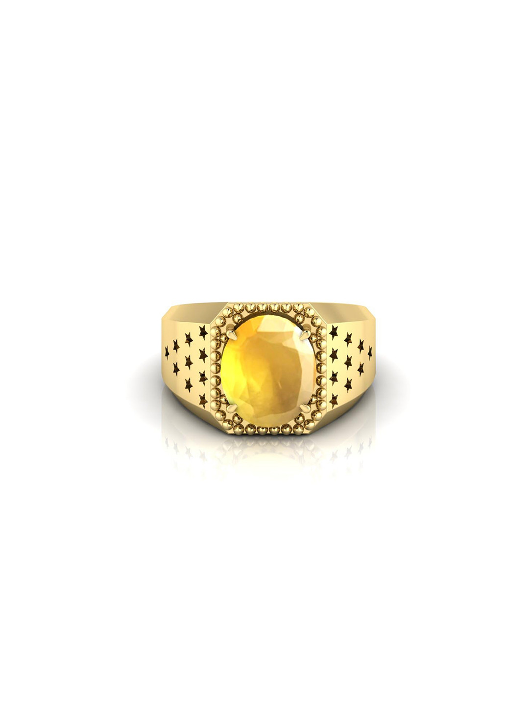 RRVGEM 7.00 Ratti Yellow Sapphire Finger Ring