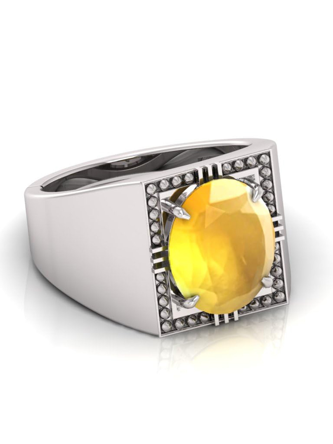 RRVGEM Yellow Sapphire Unheated Untreated 11.25 Ratti 10.00 KT Silve Ring