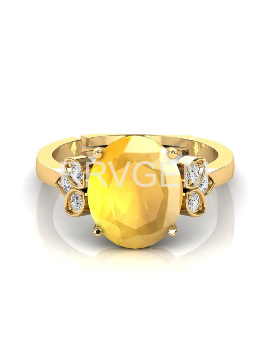 RRVGEM 6.25 to 6.00 Yellow Sapphire Unheated Untreated Ratti Ring