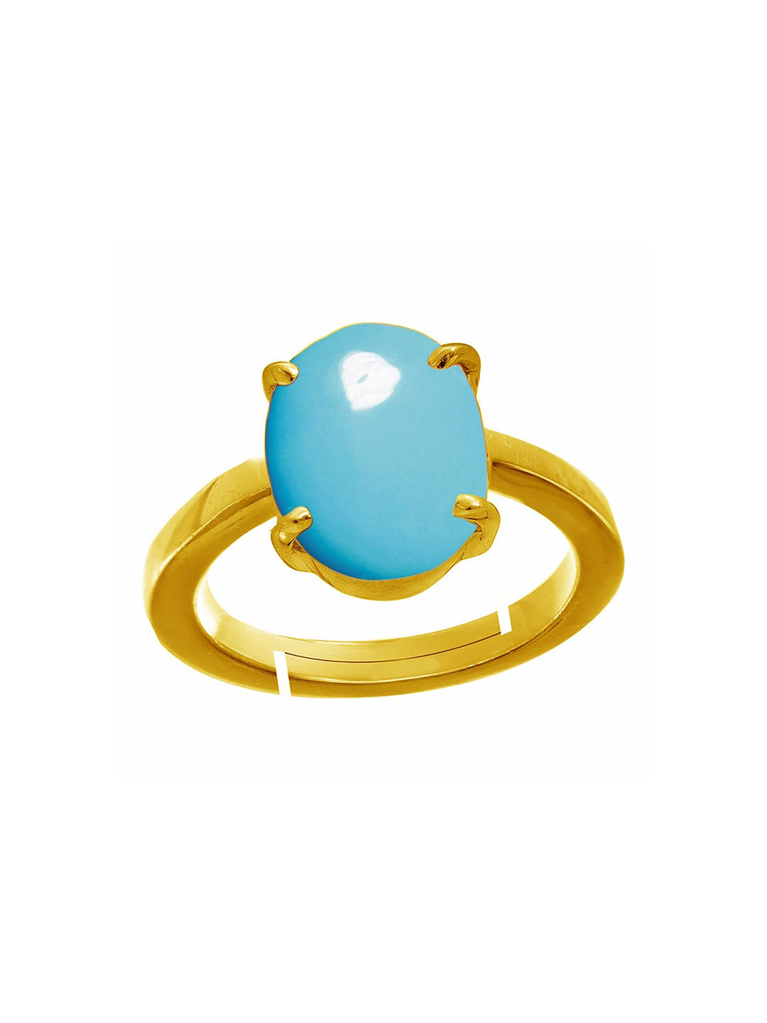 RRVGEM 13.25 KT 13.00 KT Turquoise Firoza Gemstone Unheated Untreated Ring