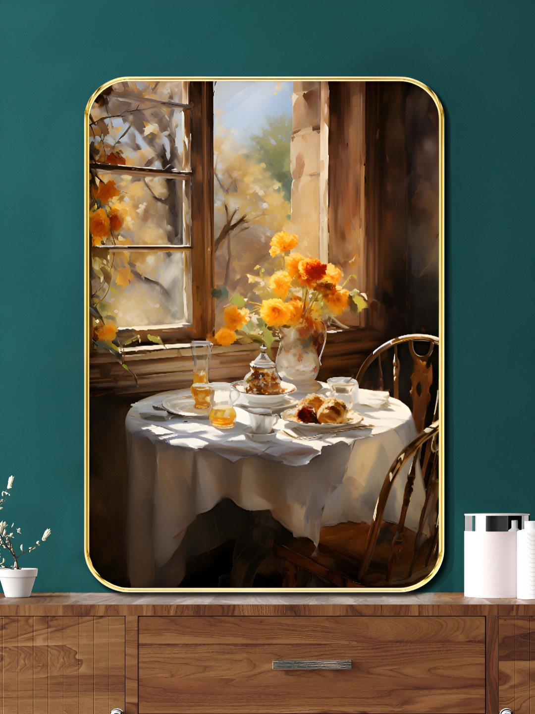 Myntra Elegant Homes Vintage Still Wood Wall Rectangle Paintings Wall Art - 24 x 18 In