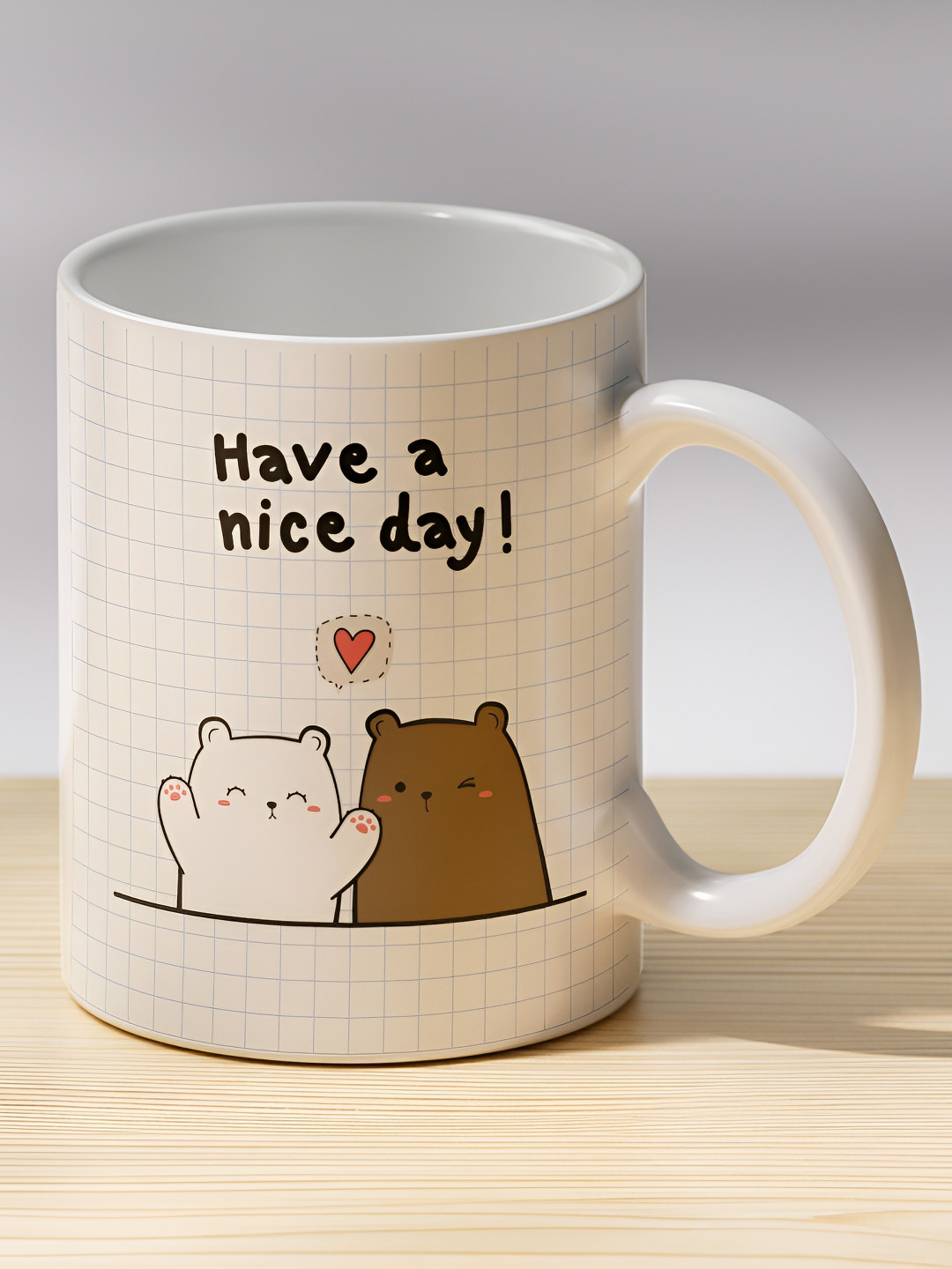 Gift4You Opalware Multicoloured Typography Ceramic Handmade Cup-325ml
