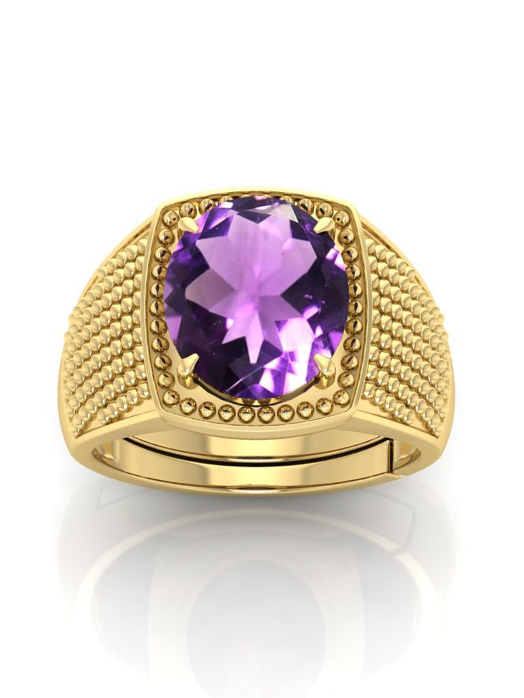 RRVGEM Amethyst 11.25 Ratti 10.00 Finger Ring