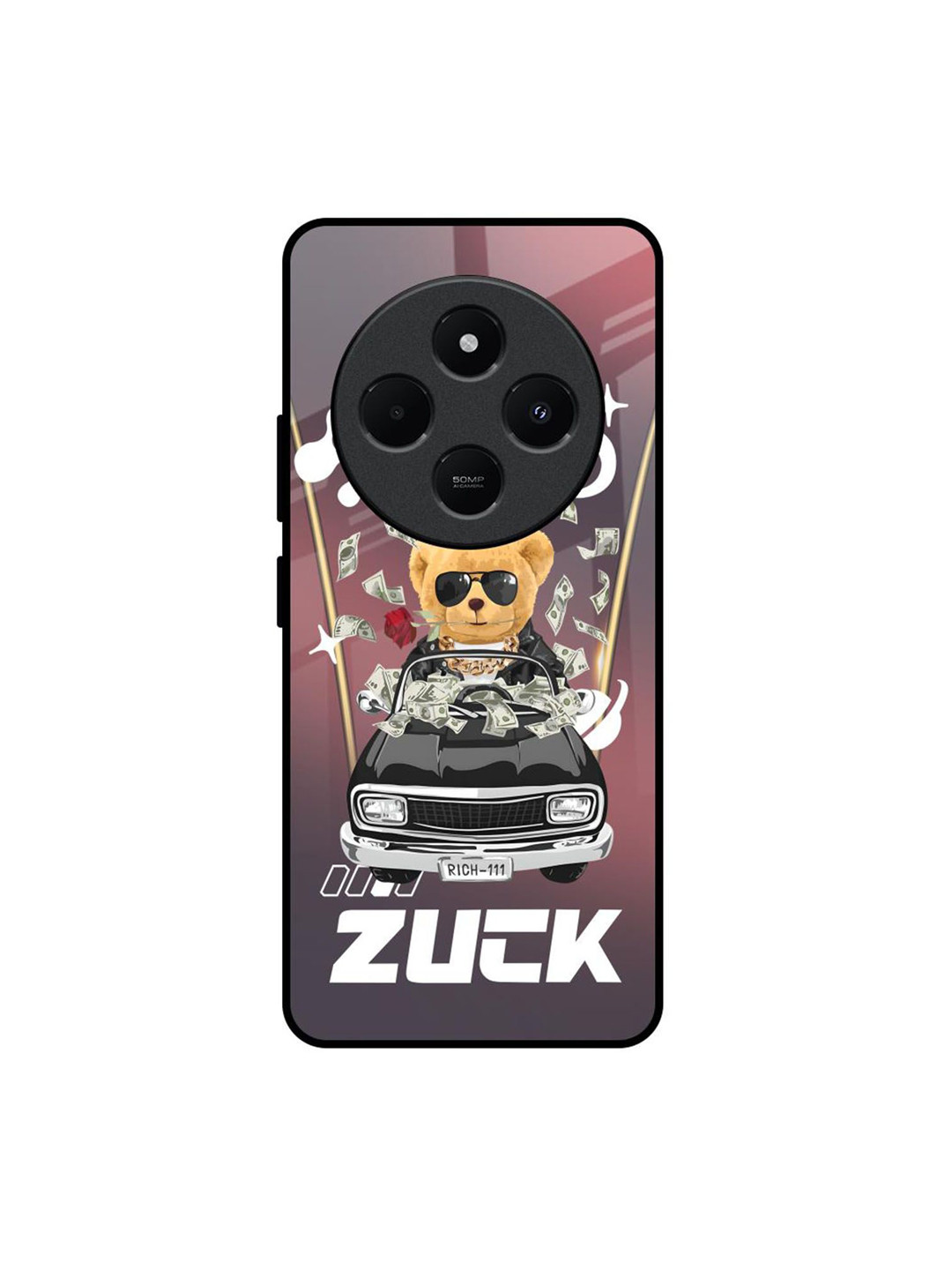 QRIOH Money Madness Printed Redmi 14C 5G Impact Resistant Back Case