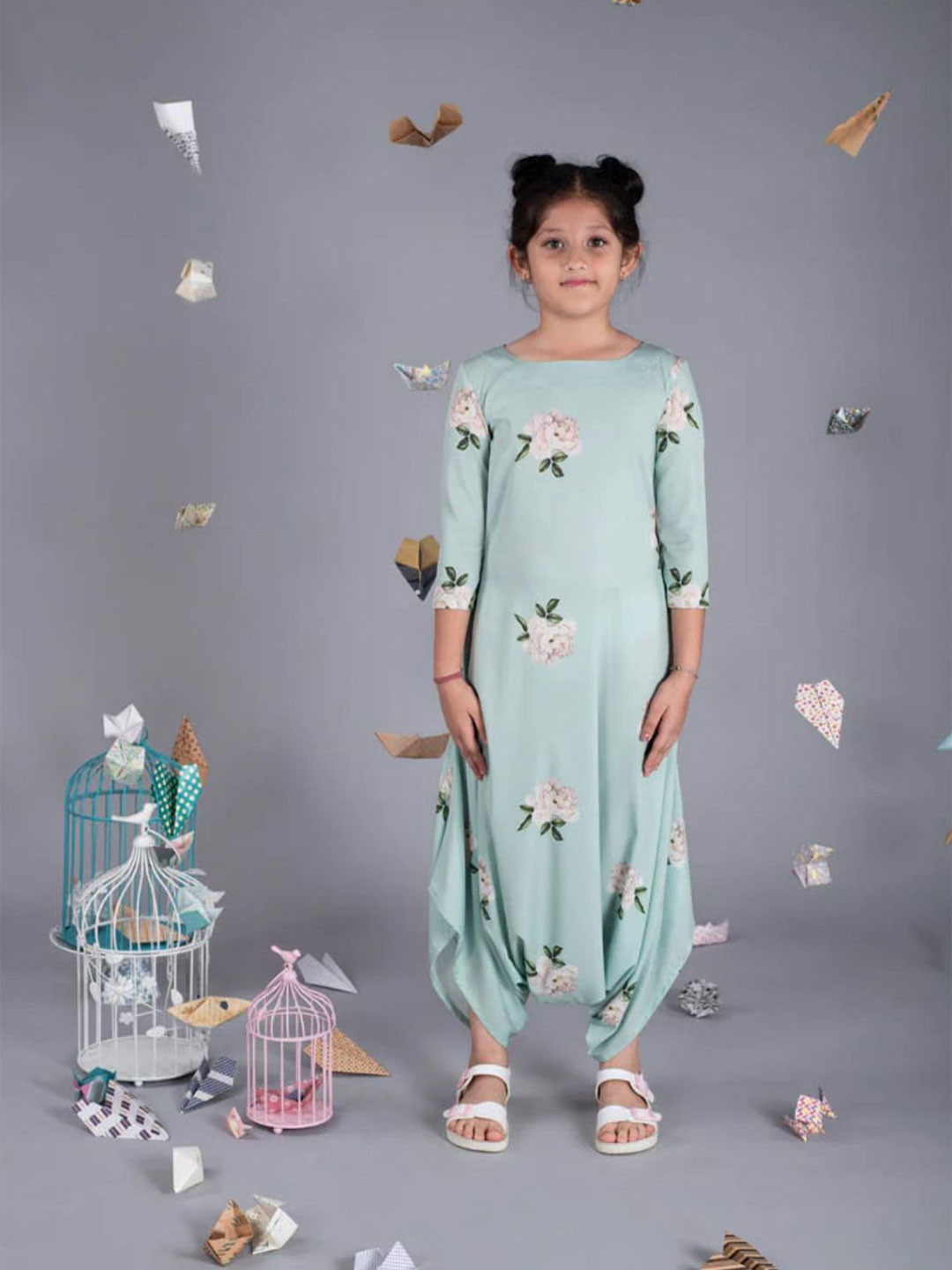Pasha Girls Adriatic Mist Dhoti Jumpsuit
