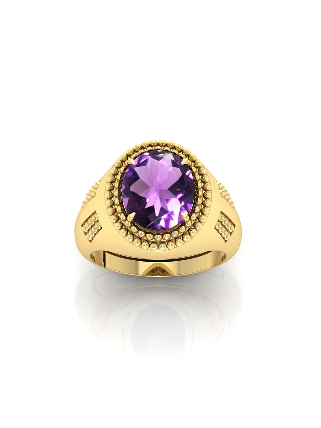 RRVGEM 8 Ratti Amethyst Finger Ring