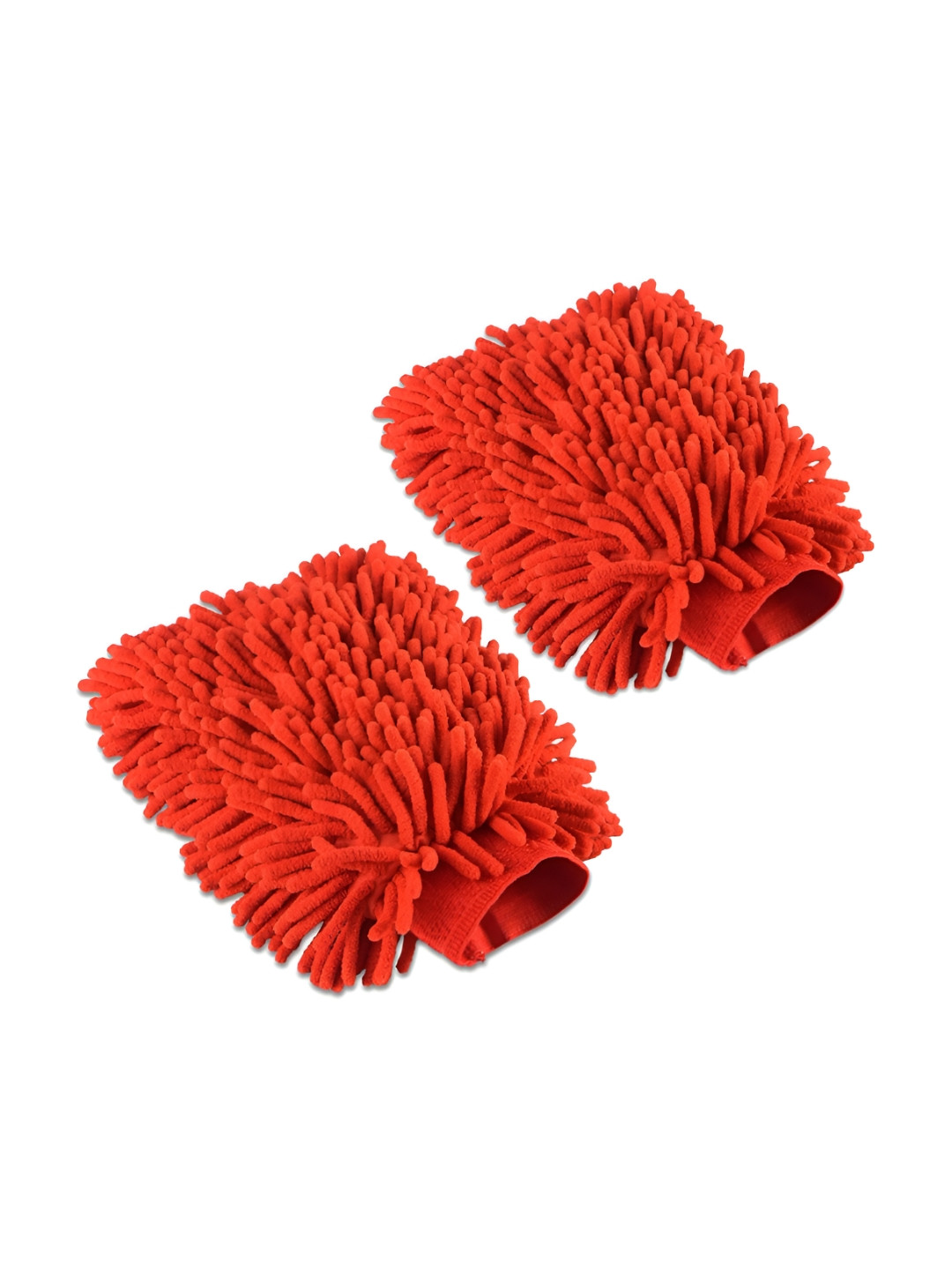 Aura 2-Pcs Red 100 GSM Double Sided Car Washing Gloves