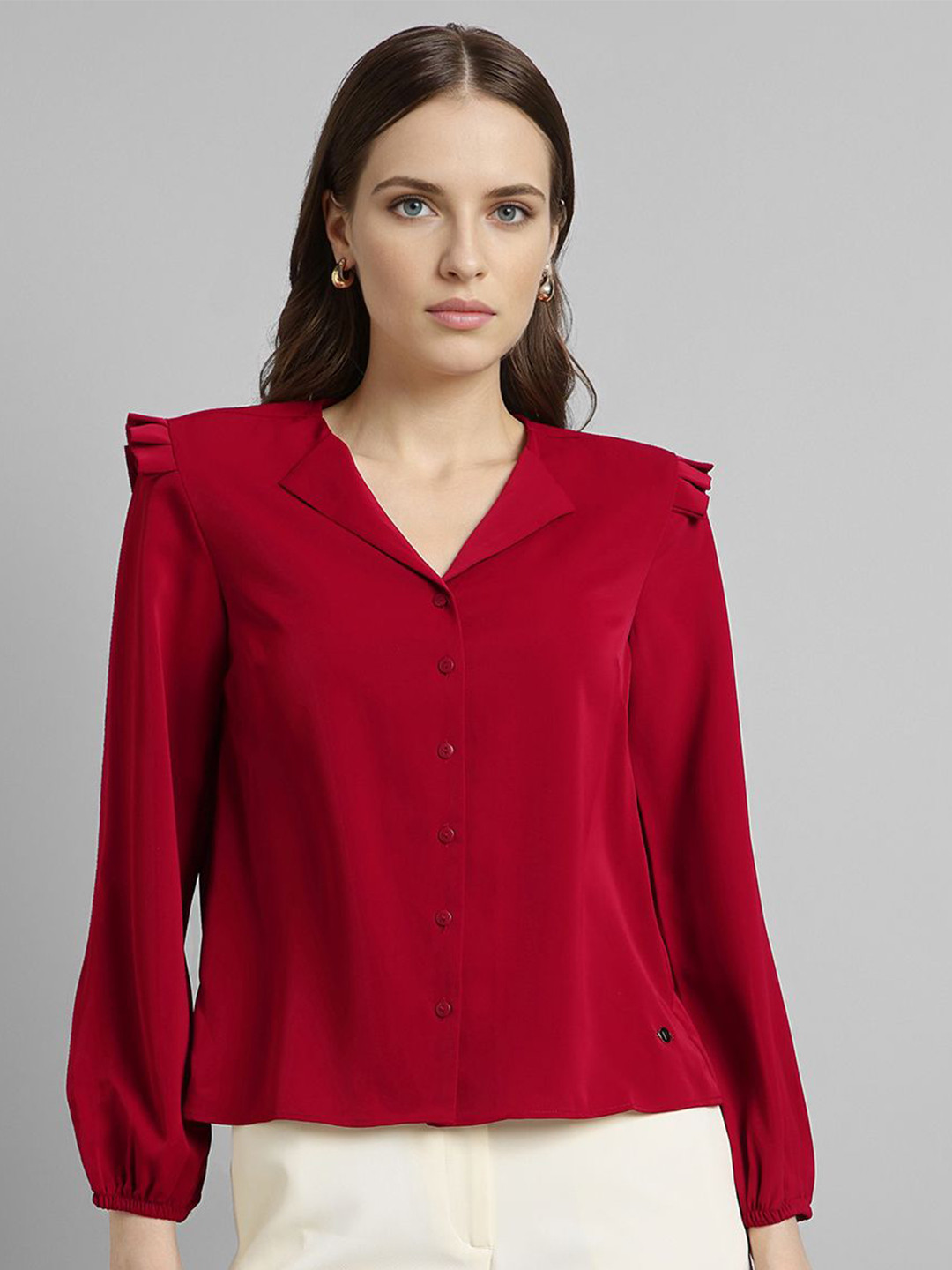 Van Heusen Woman Collarless Formal Shirt