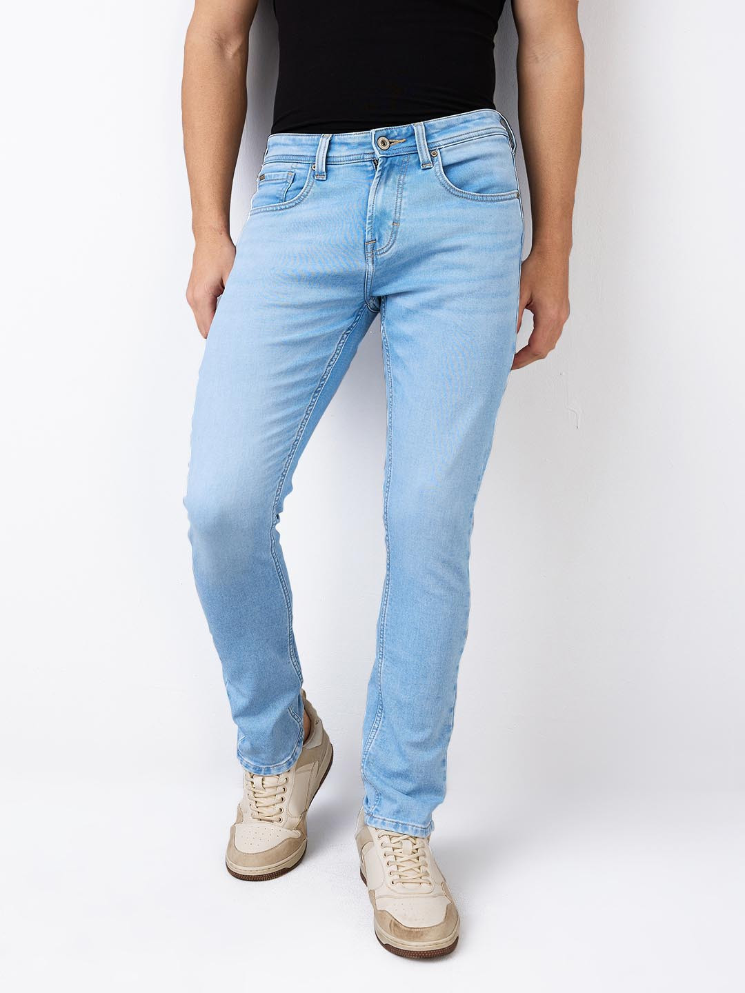 SPYKAR Men Slim Fit Low-Rise Low Distress Jeans