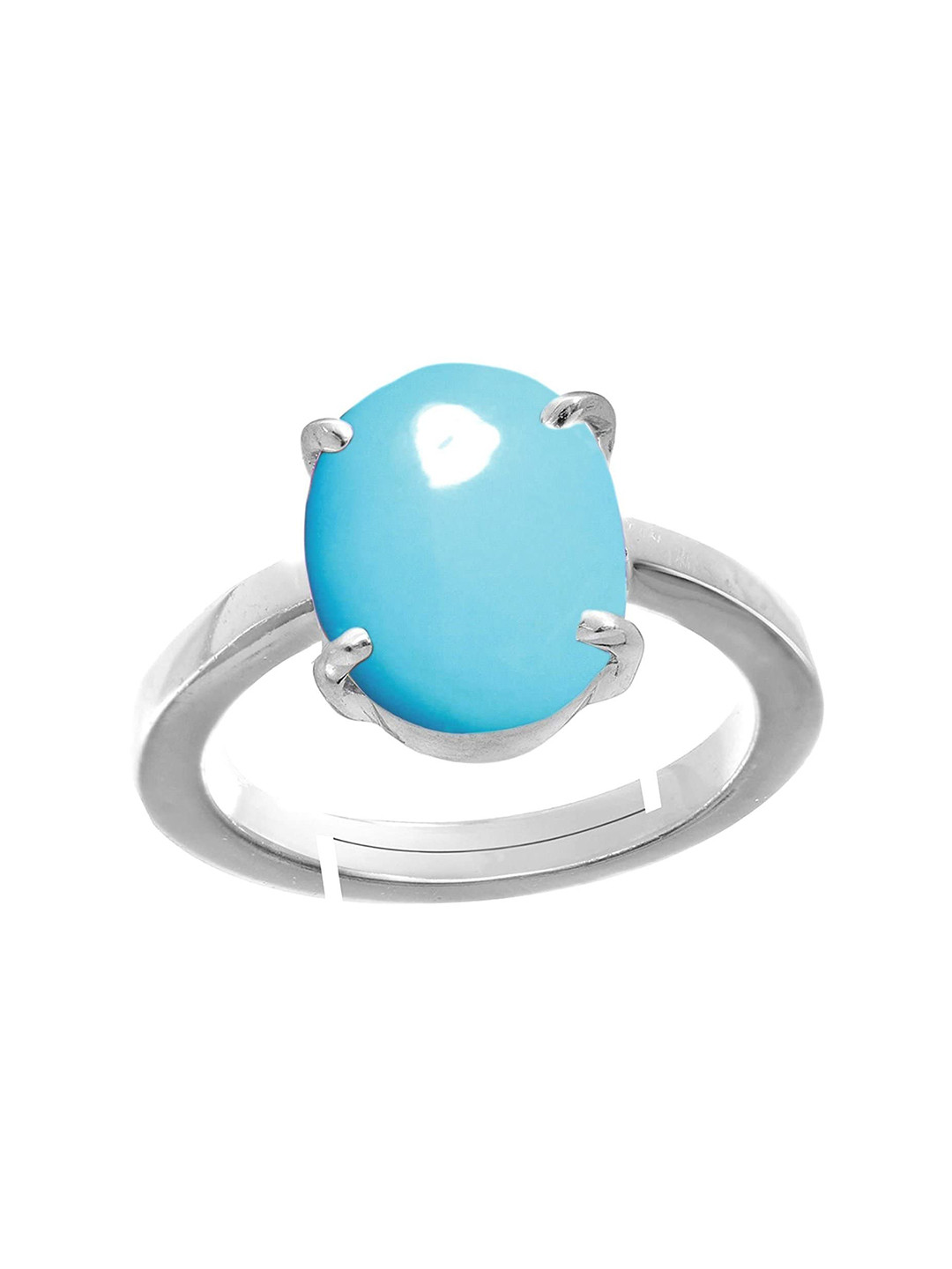 RRVGEM 13.25 Ratti 13.00 KT Turquoise Sky Blue Gemstone Finger Ring