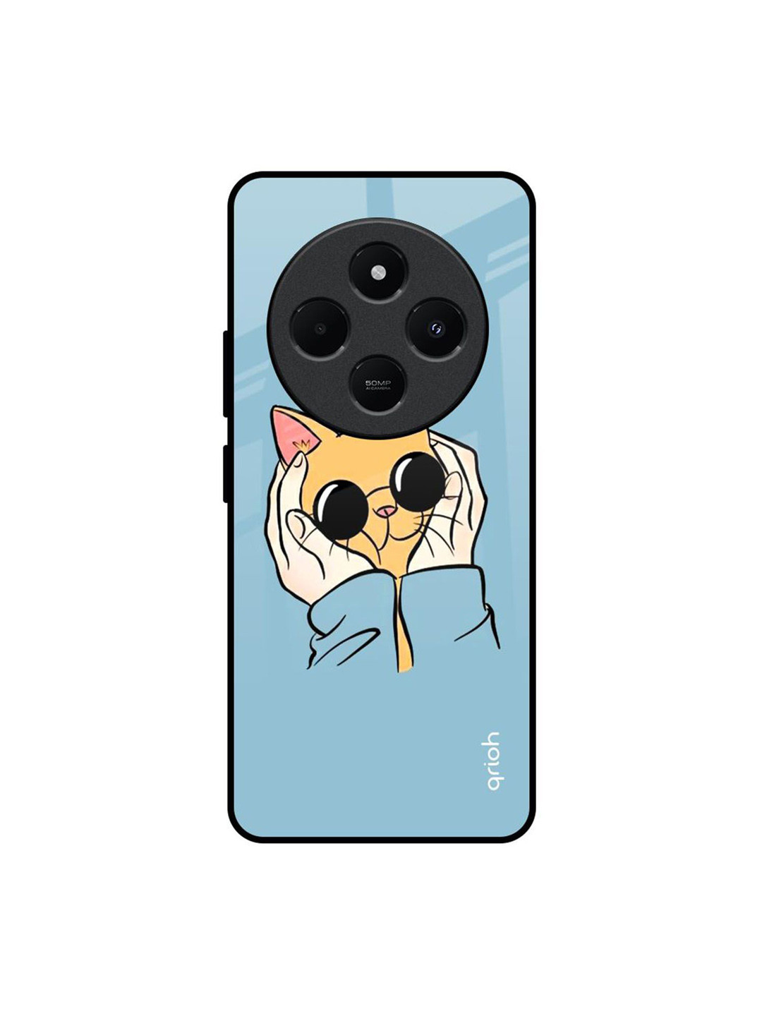 QRIOH Adorable Cute Kitty Printed Redmi 14C 5G Impact Resistant Back Case