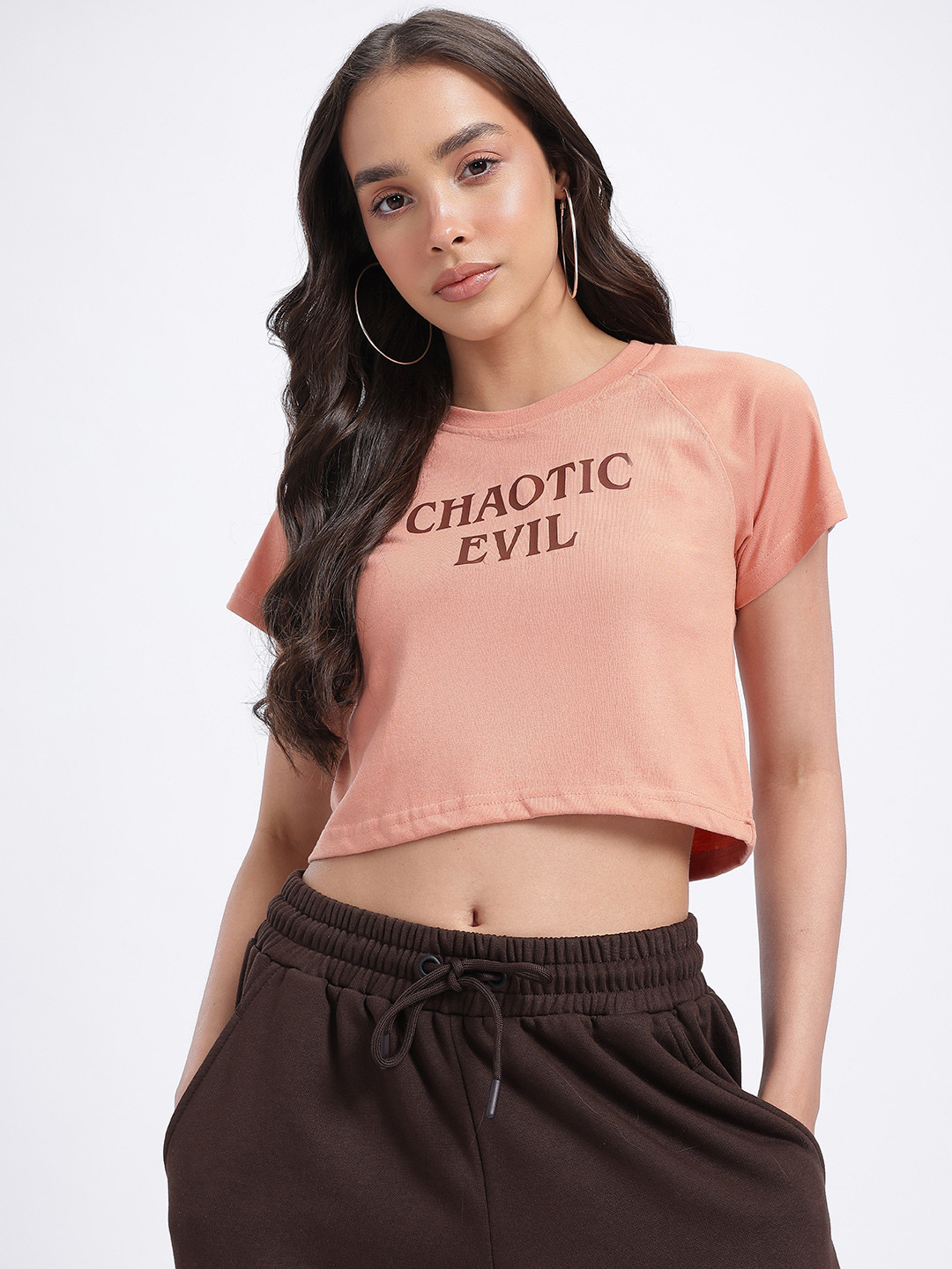 glitchez Outspoken Originals Typo Print Cropped T-shirt