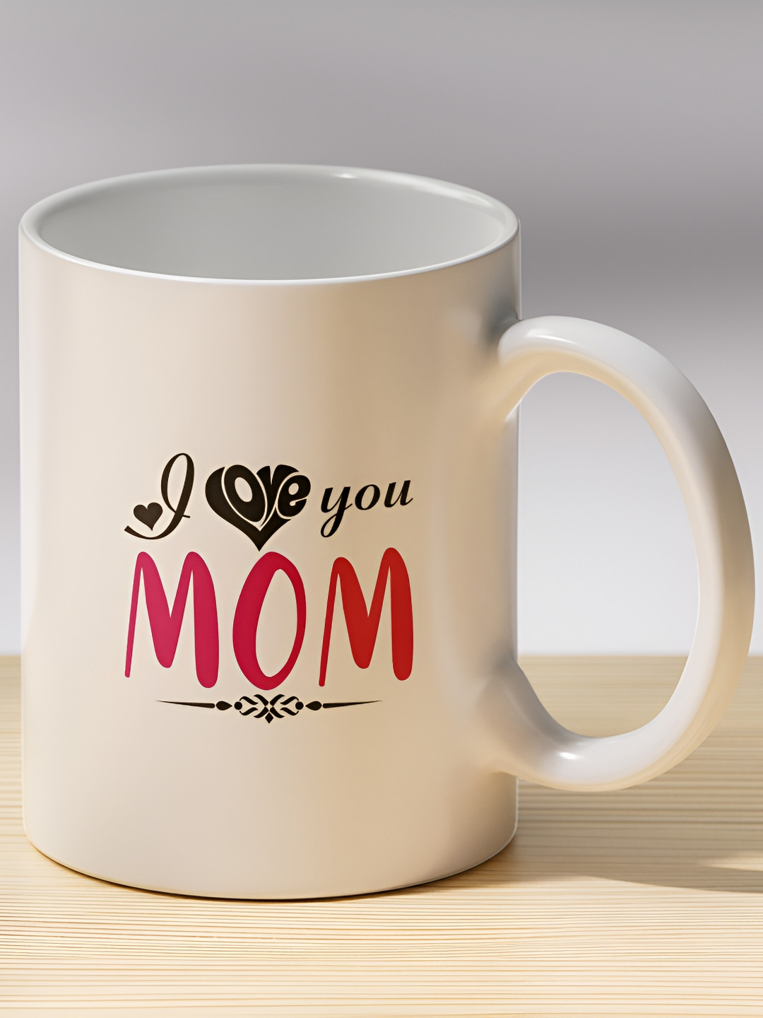 Gift4You Natural Canvas Multicoloured Typography Ceramic Microwave Safe Cup-325ml