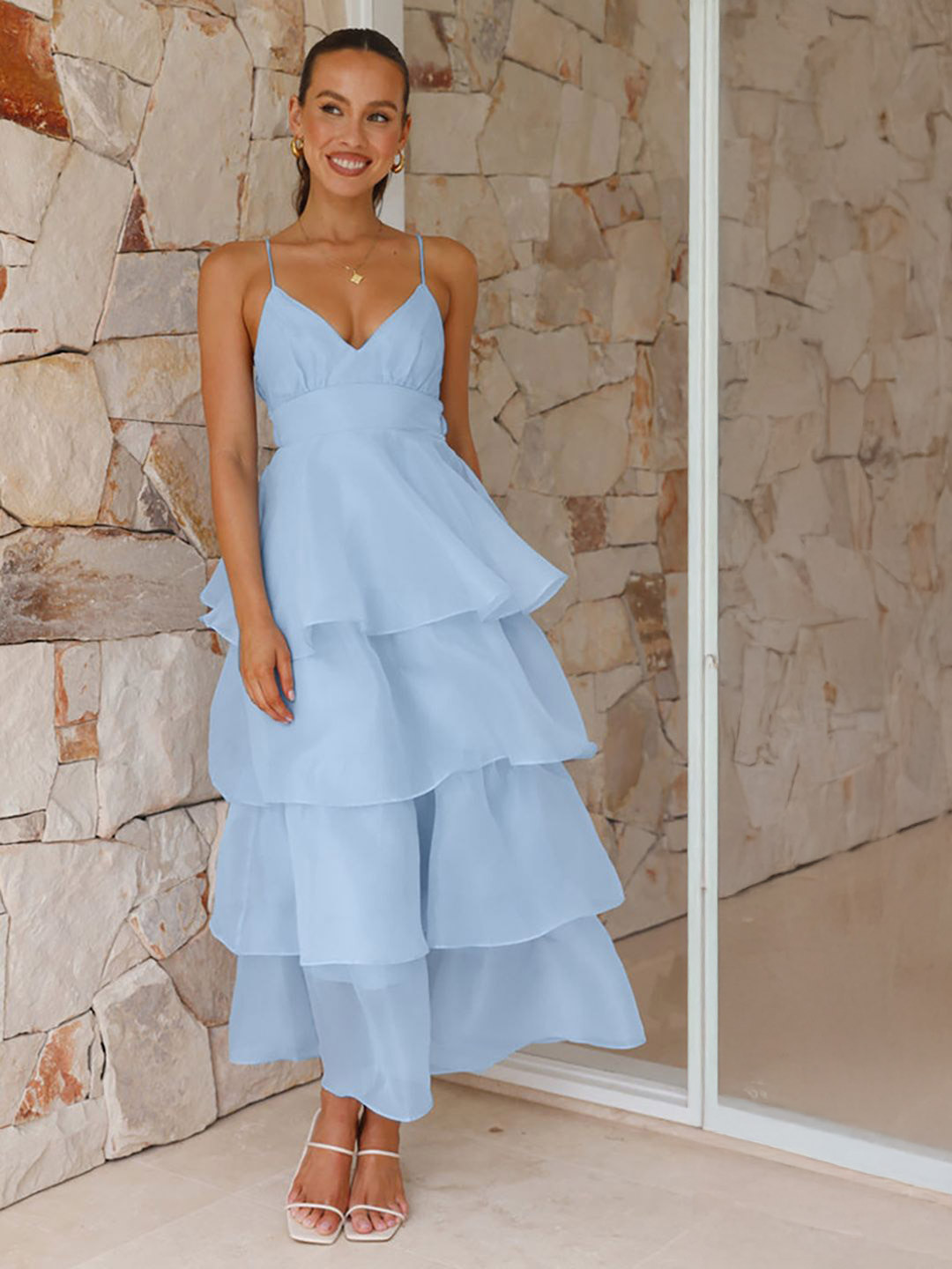 JC Mode Women Layered Maxi Dress